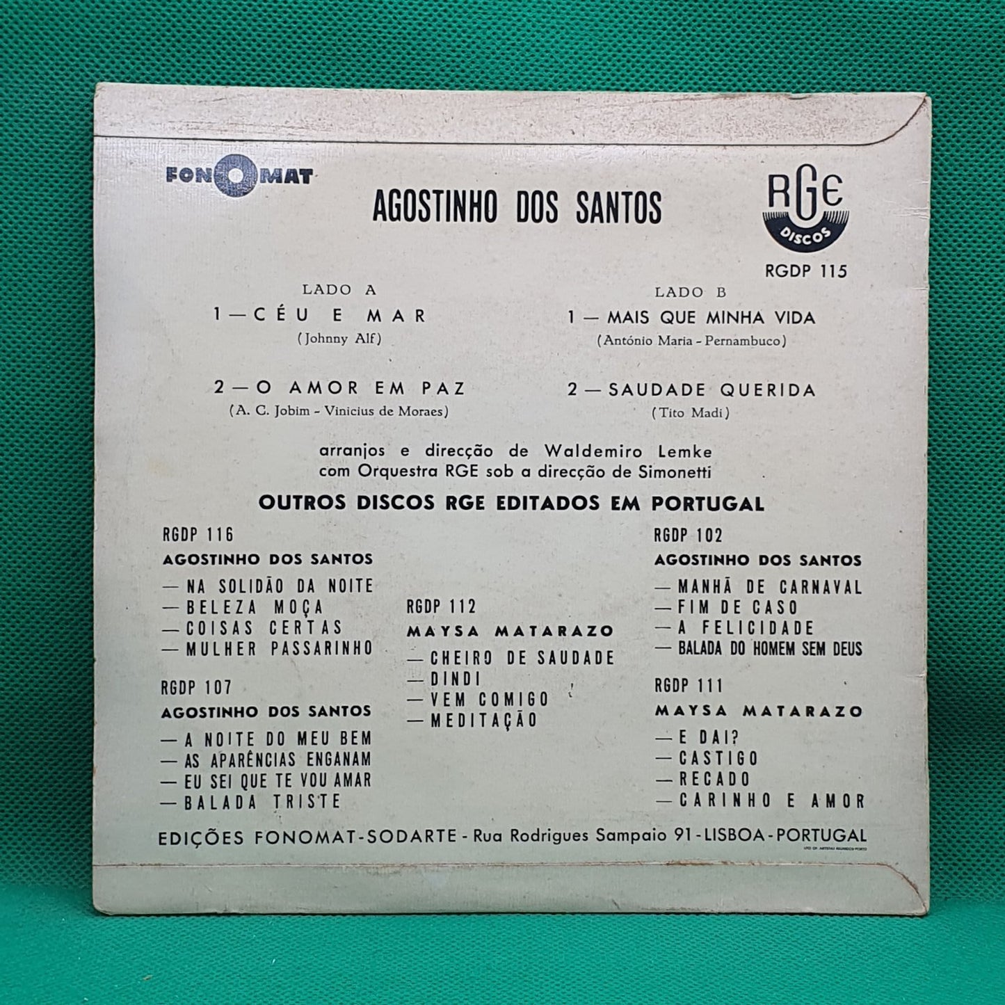 Agostinho Dos Santos - Céu E Mar (EP)