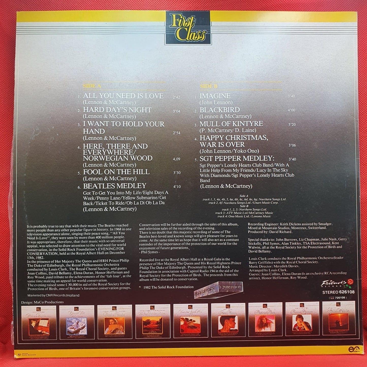 The Royal Philharmonic Orchestra* - The Beatles 20th Anniversary Concert (LP)