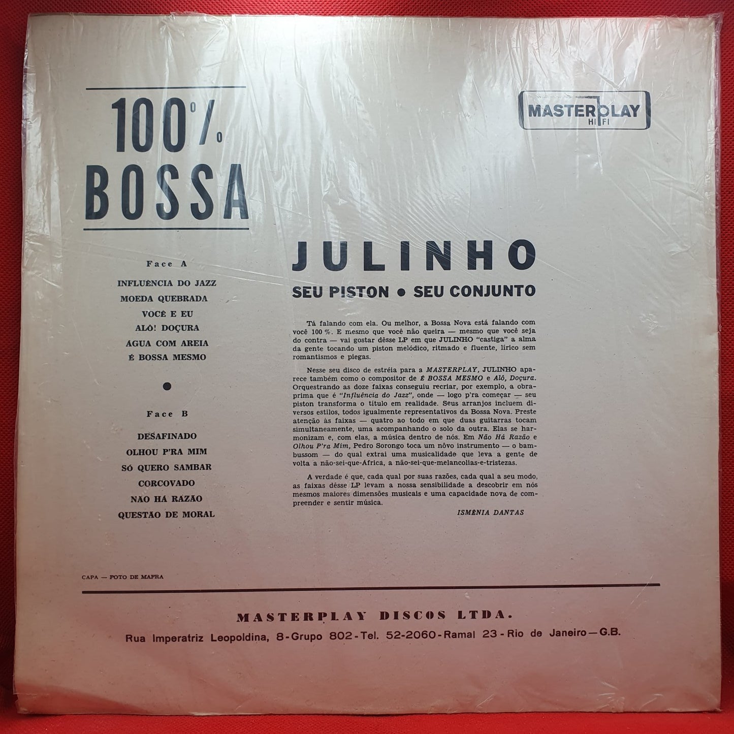 Julinho E Seu Piston E Seu Conjunto* - 100% Bossa (LP)