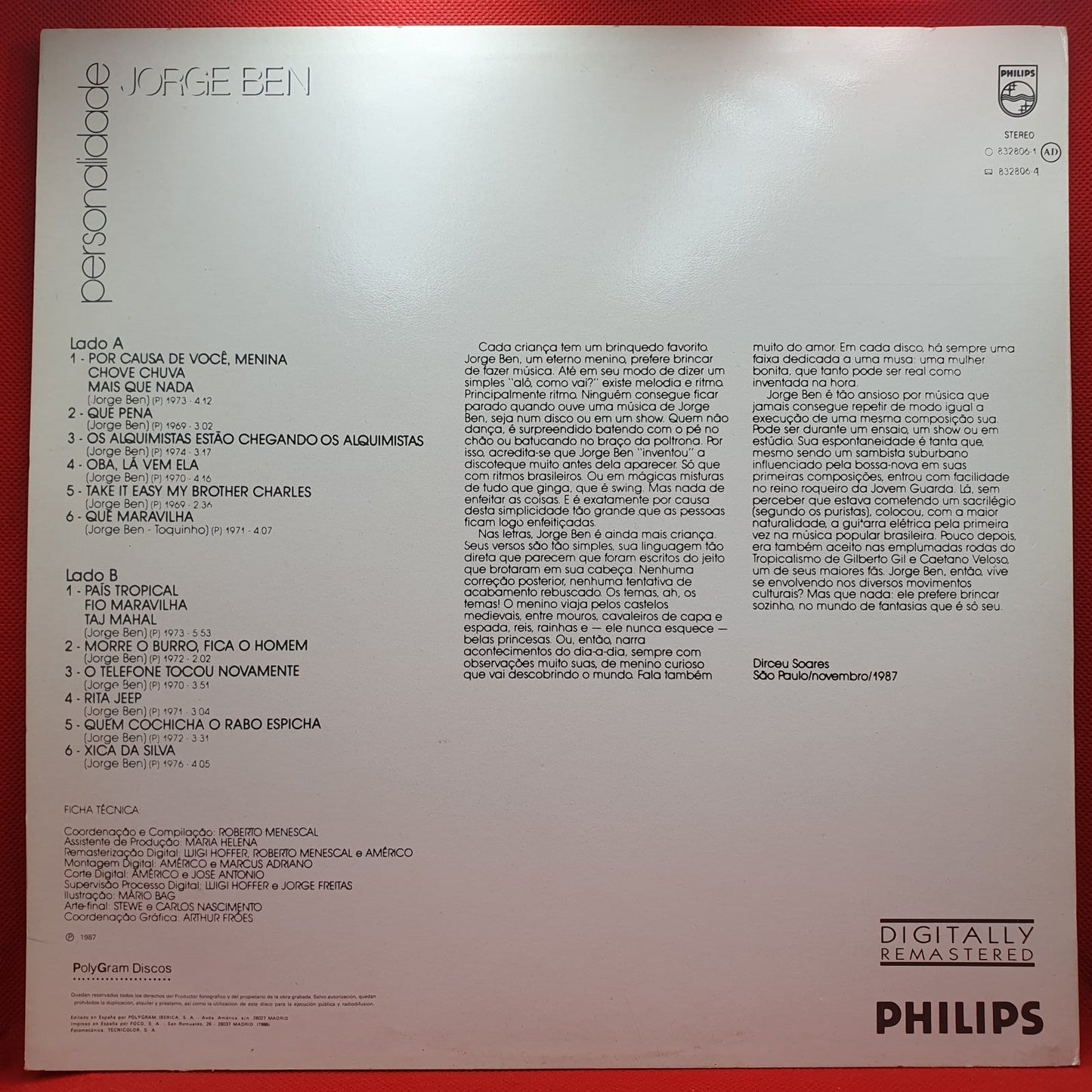 Jorge Ben - Personalidade (LP)