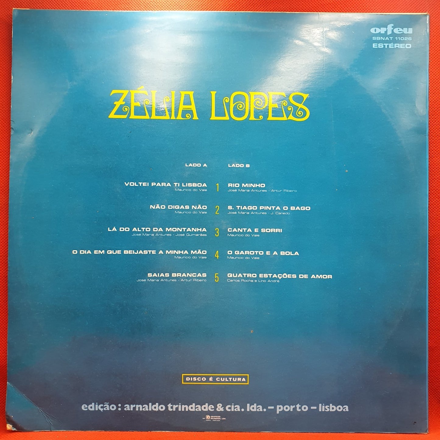 Zélia Lopes - Voltei Para Ti Lisboa (LP)