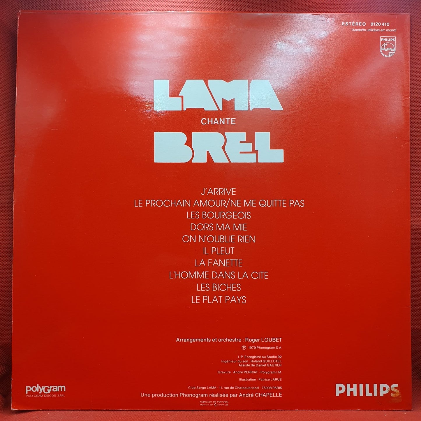 Serge Lama - Lama Chante Brel (LP)