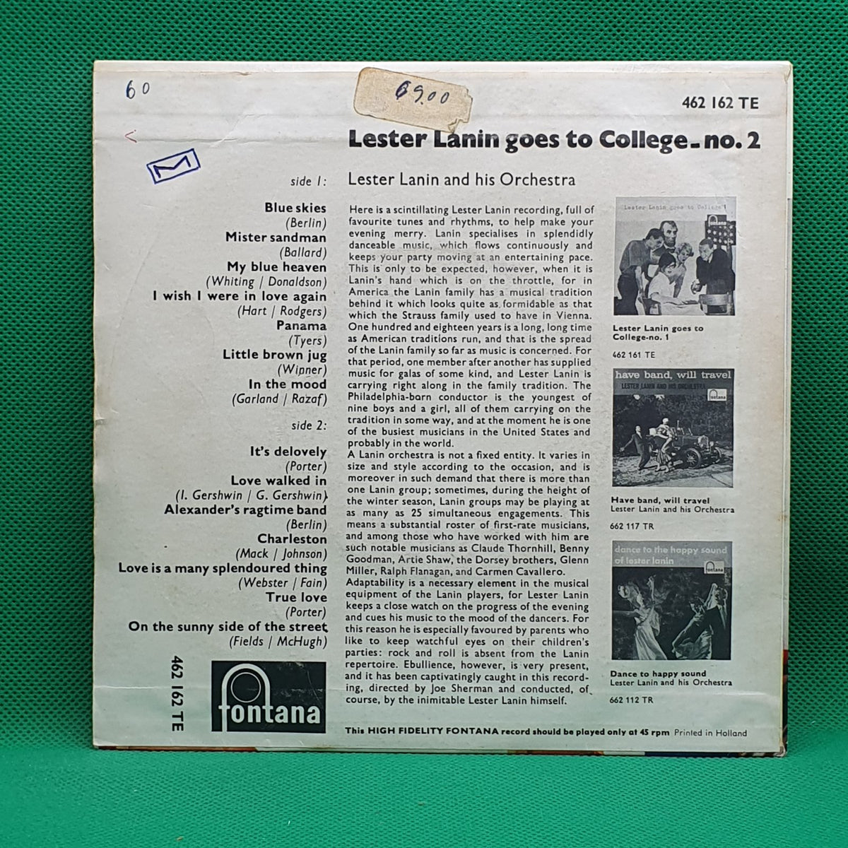 Lester Lanin - Goes To College Nº2 (EP)