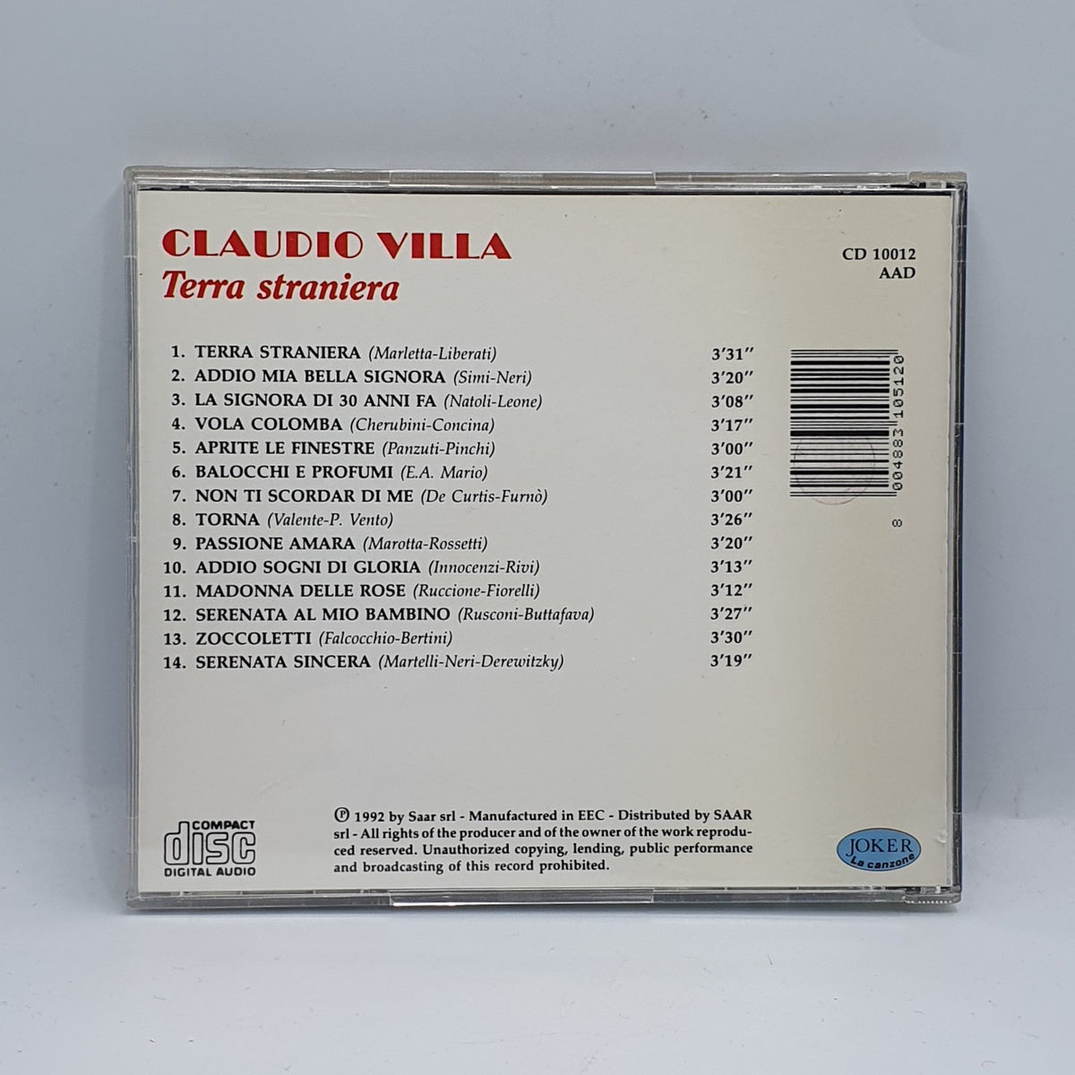 Claudio Villa - Terra Straniera (CD)