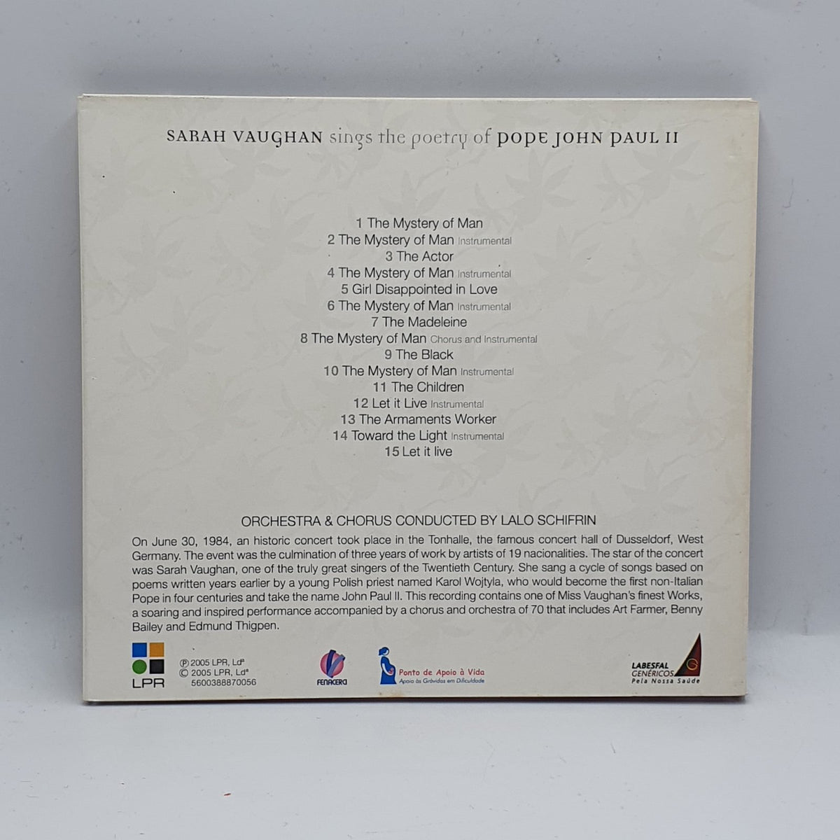 Sarah Vaughan - Sings The Poetry Of Pop John Paul II (CD)