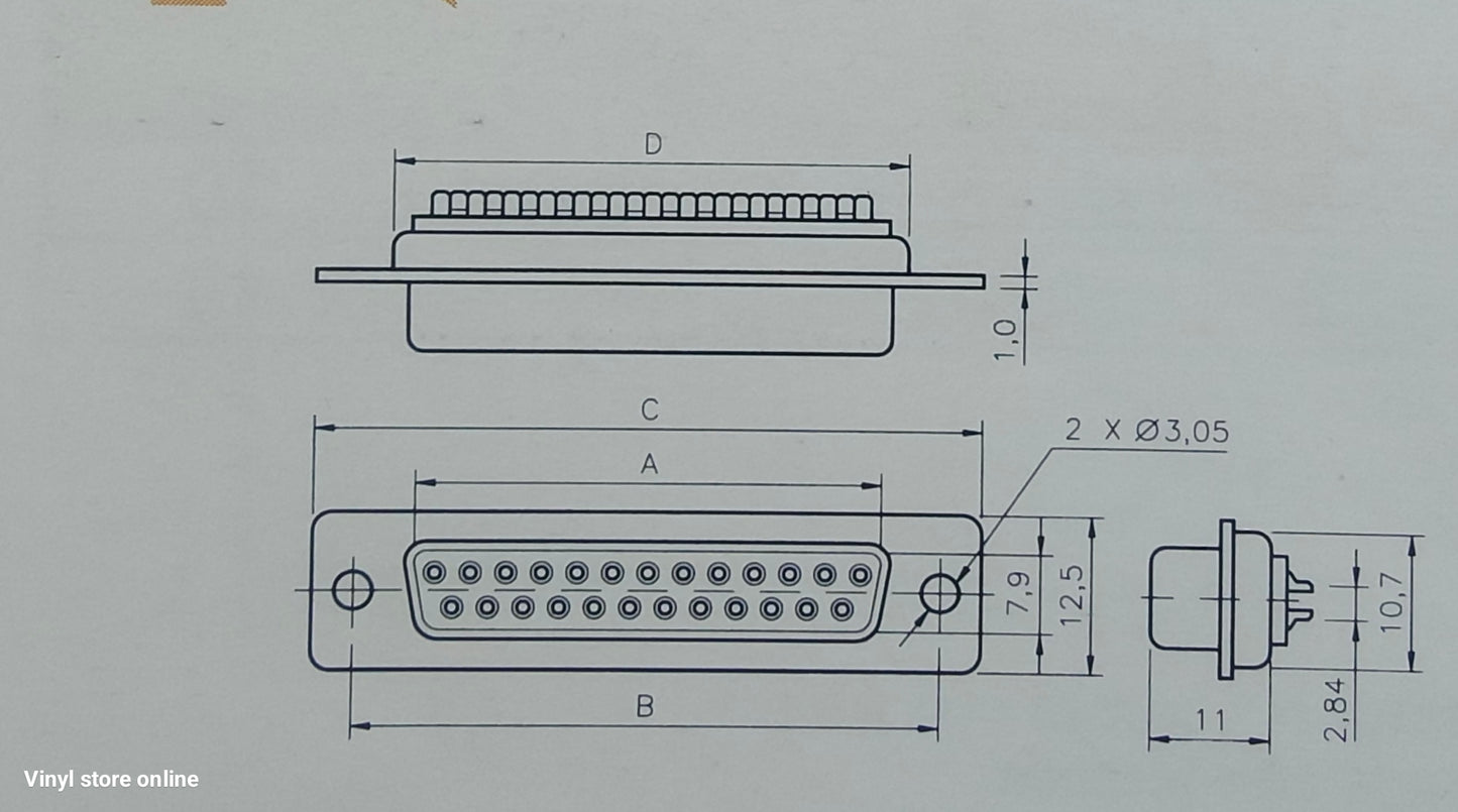 Conector SUB D  Macho Macho 5190481