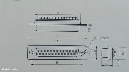 Conector SUB D  Macho Macho 5190481