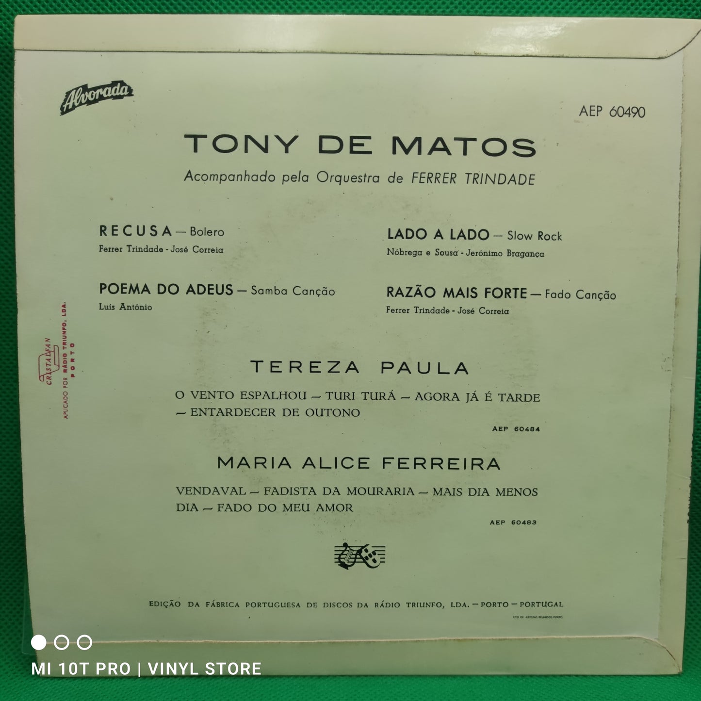 Tony De Matos –Lado a Lado