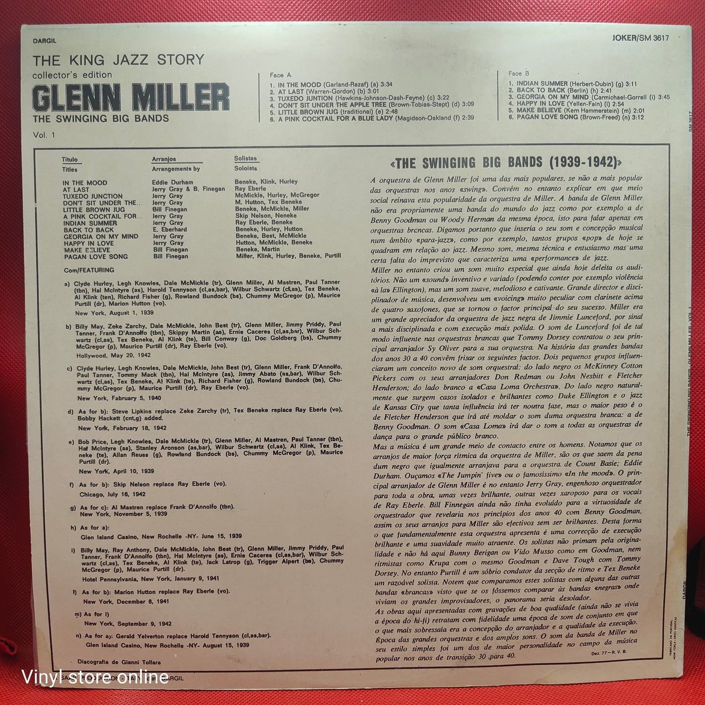 Glenn Miller – The Swinging Big Bands (1939/1942) - Glenn Miller Vol. 1