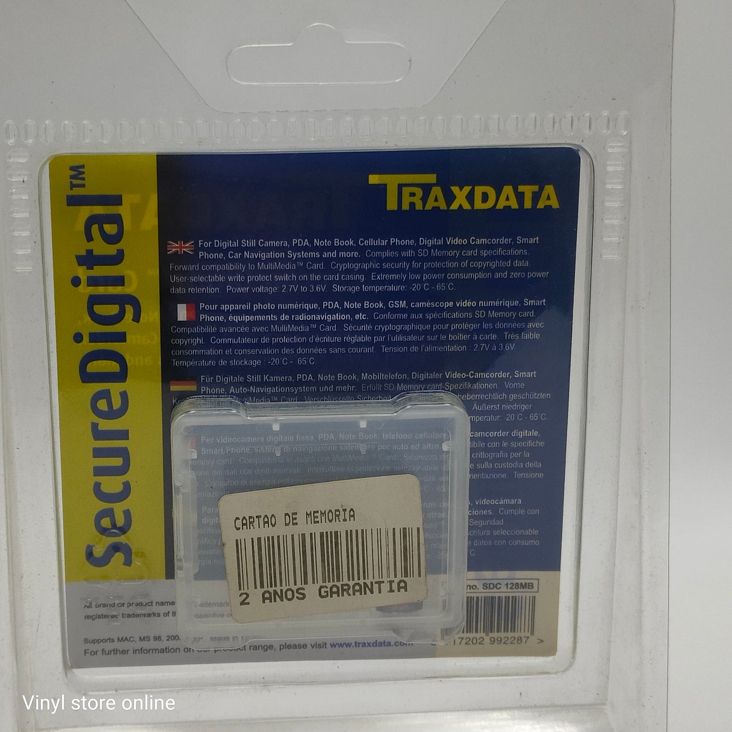 Traxdata 128MB Securedigital card