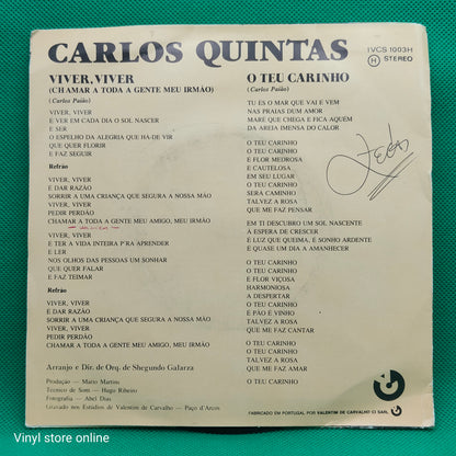 Carlos Quintas – Viver, Viver (Chamar A Toda A Gente Meu Irmão)