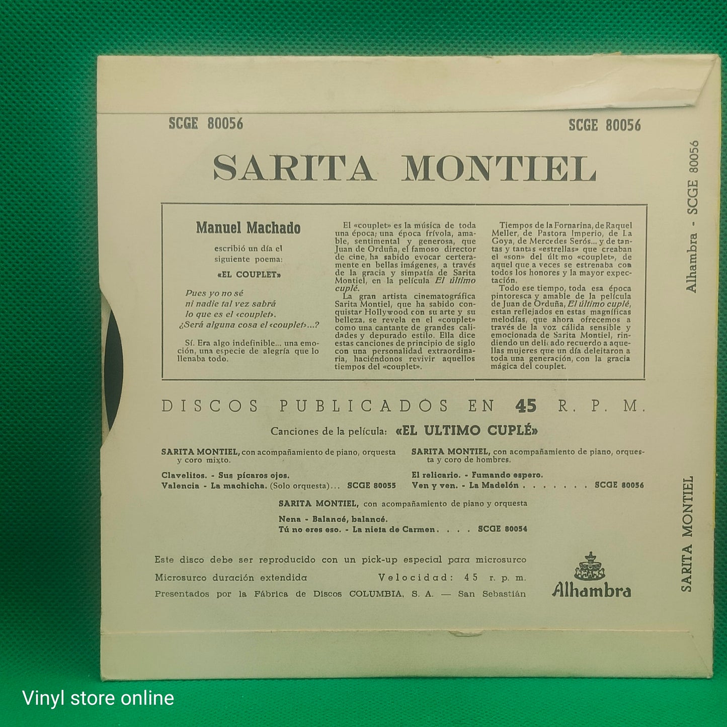 Sarita Montiel – El Ultimo Cuplé