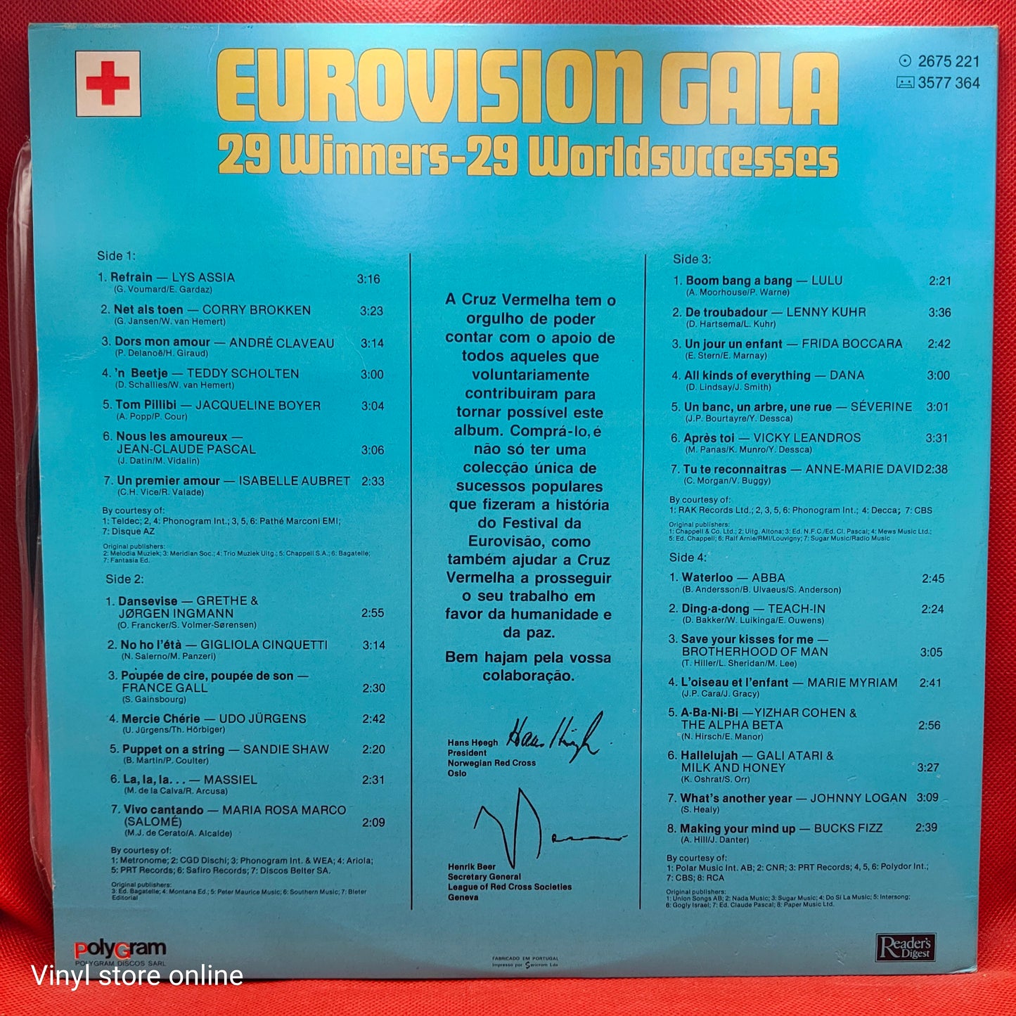 Verschiedenes – Eurovision Gala – 29 Gewinner – 29 Welterfolge