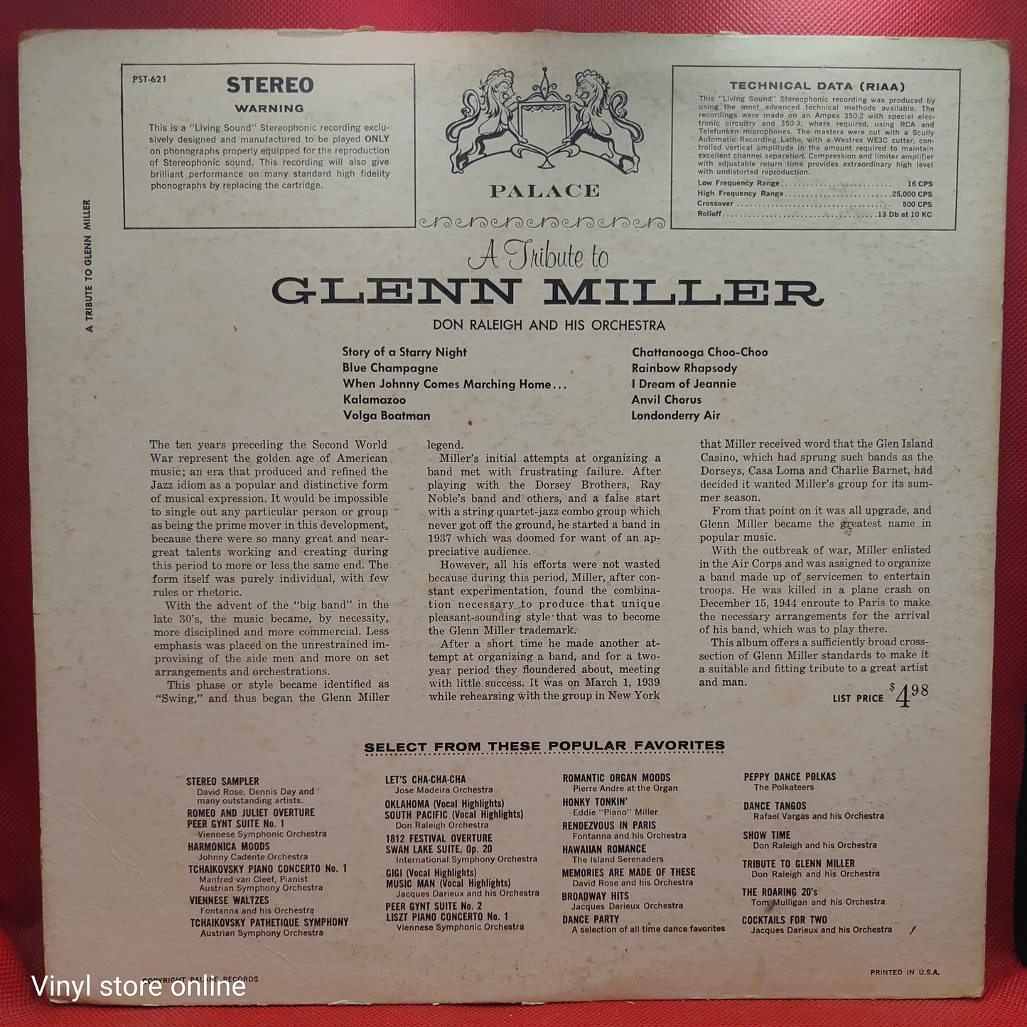 Don Raleigh & His Orchestra – A Tribute To Glenn Miller