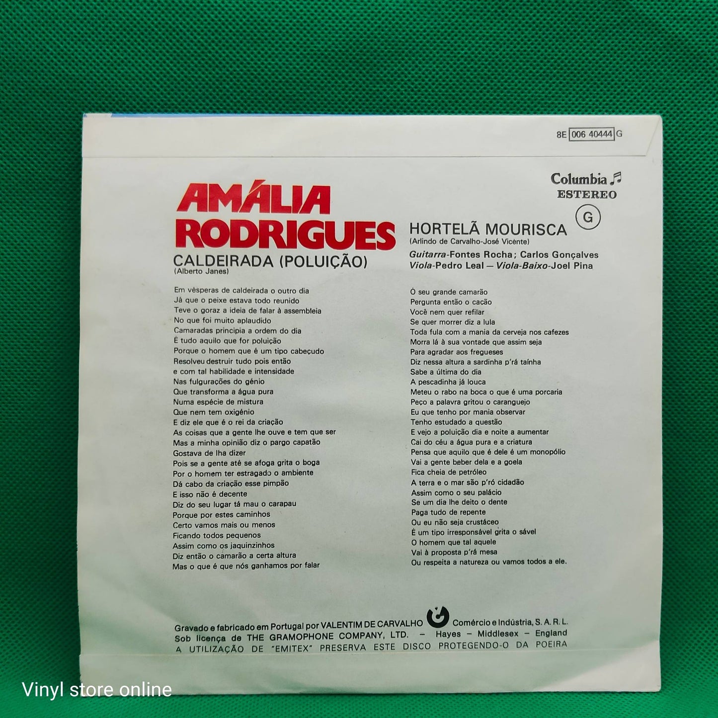 Amália Rodrigues –Caldeirada Poluição