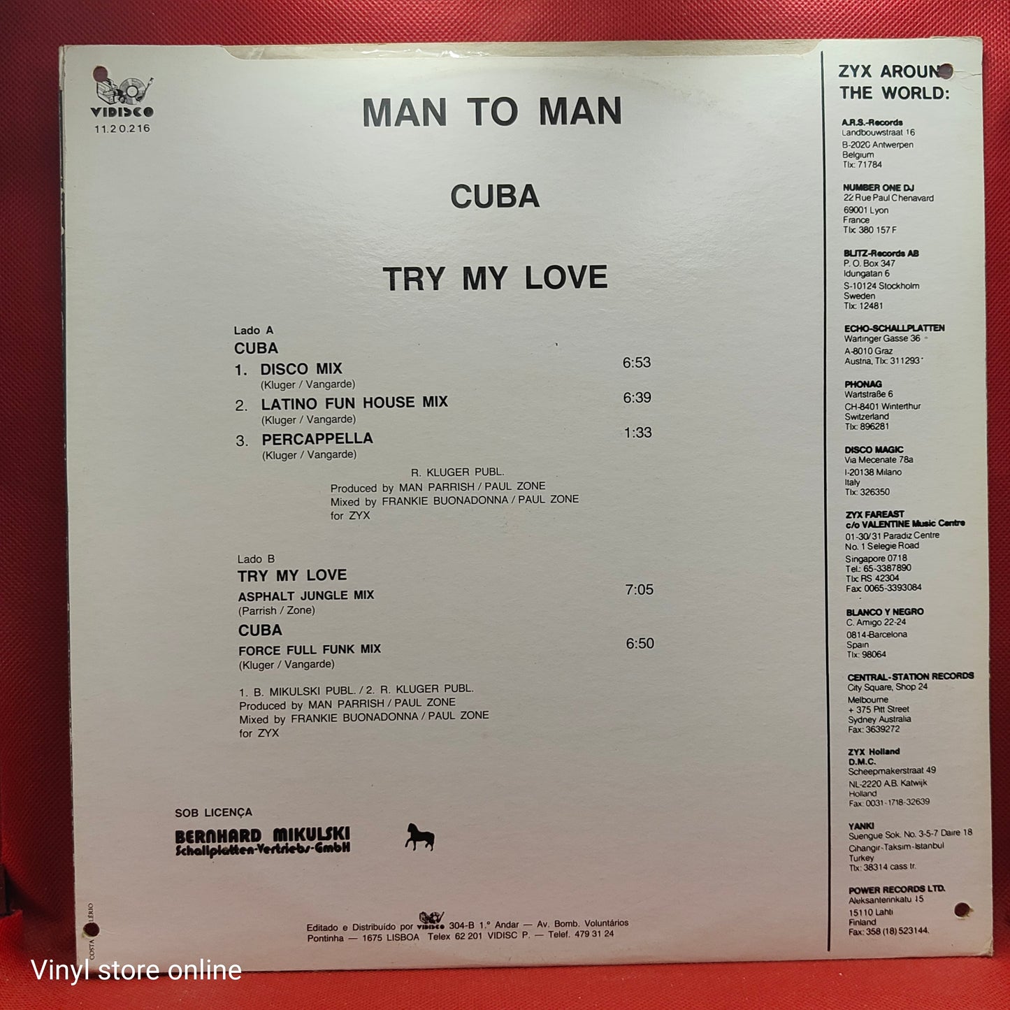 Man To Man ‎– Cuba