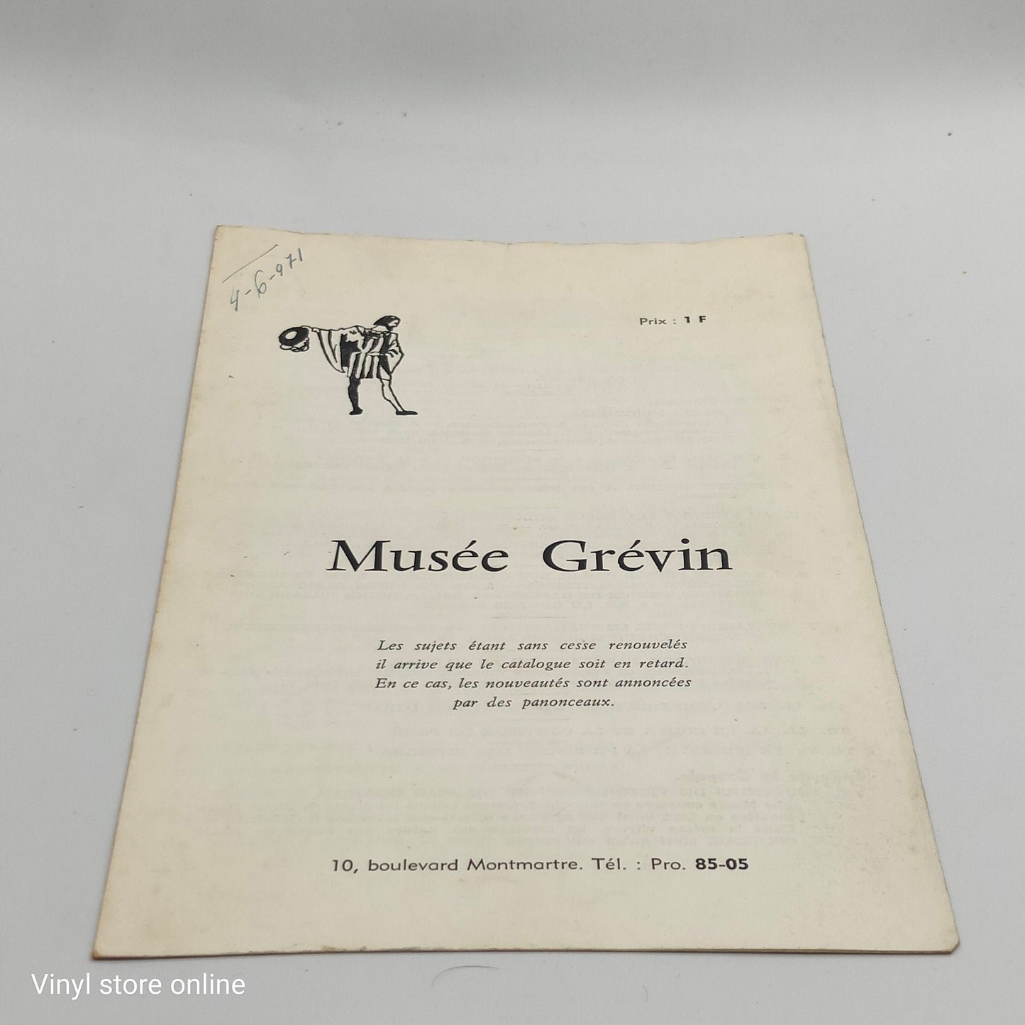 Musée Grévin Catalogo ilustrado antigo