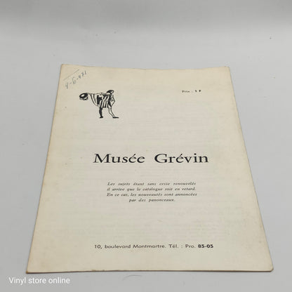 Musée Grévin Catalogo ilustrado antigo