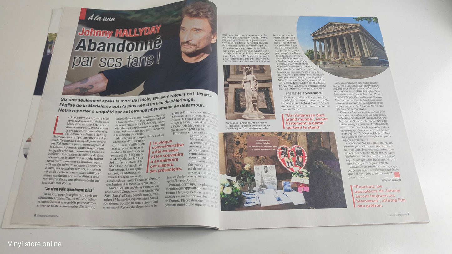 Johnny Hallyday - Revista "France Dimanche"