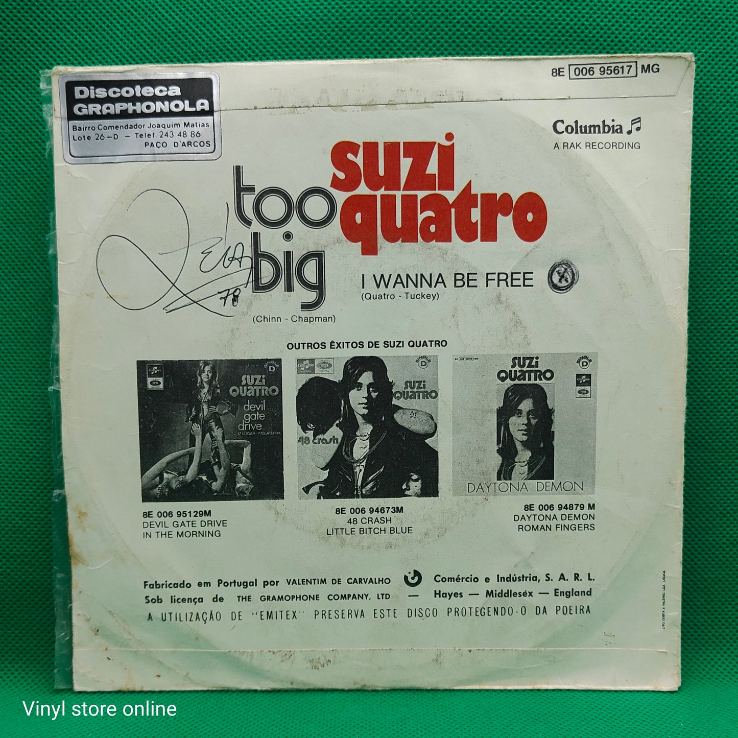 Suzi Quatro ‎– Too Big / I Wanna Be Free