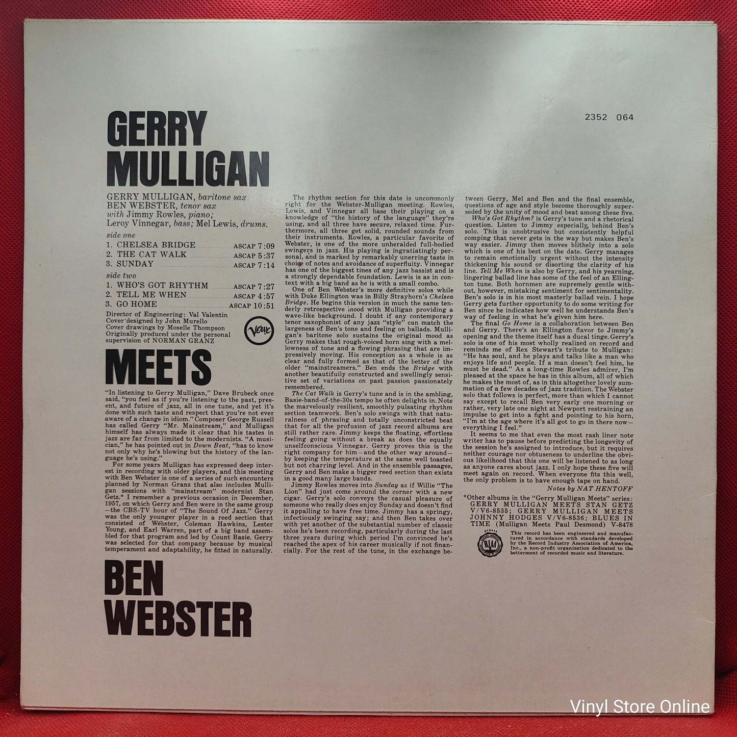Gerry Mulligan Meets Ben Webster ‎– Gerry Mulligan Meets Ben Webster