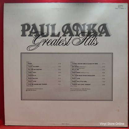 Paul Anka ‎– Greatest Hits