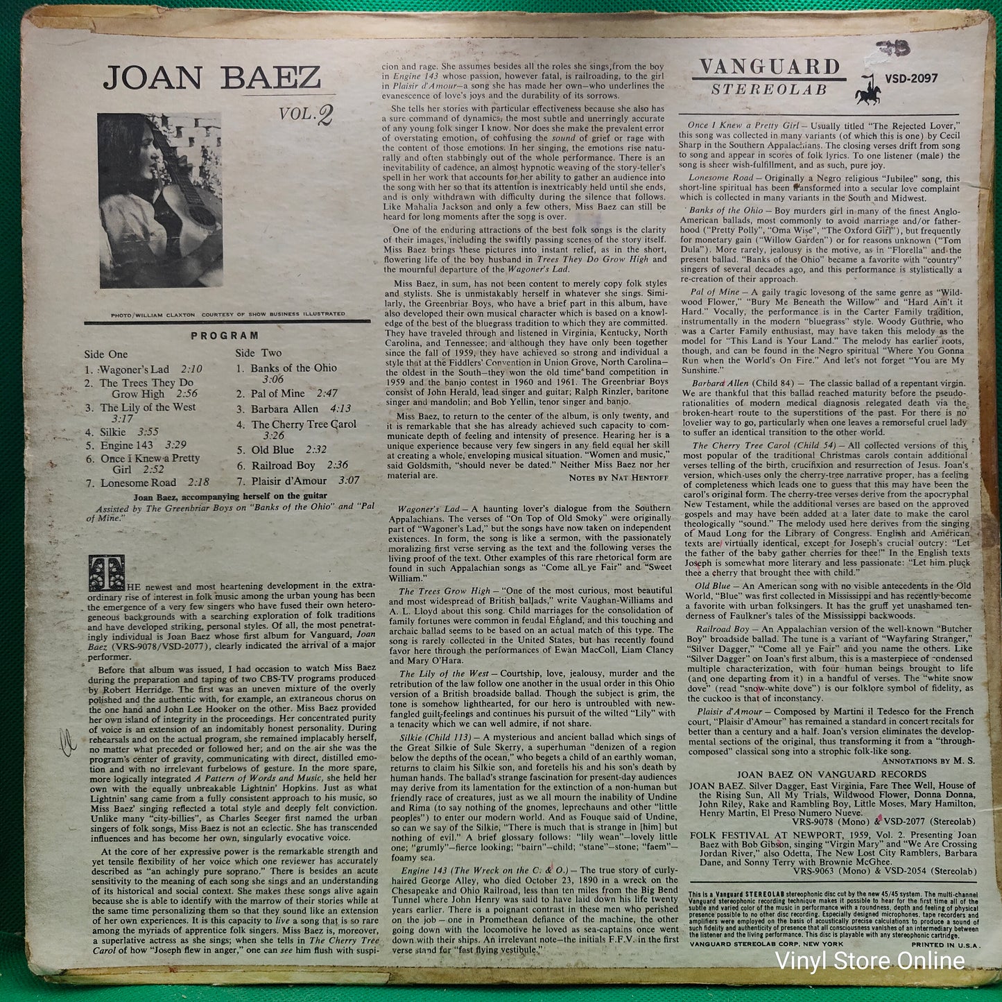 Joan Baez ‎– Joan Baez Vol. 2