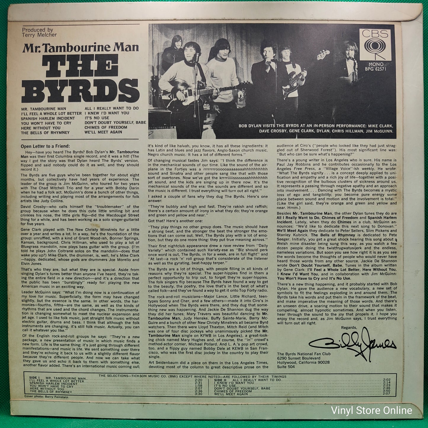 The Byrds ‎– Mr. Tambourine Man