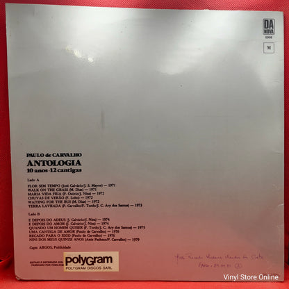 Paulo De Carvalho ‎– Antologia 10 Anos 12 Cantigas