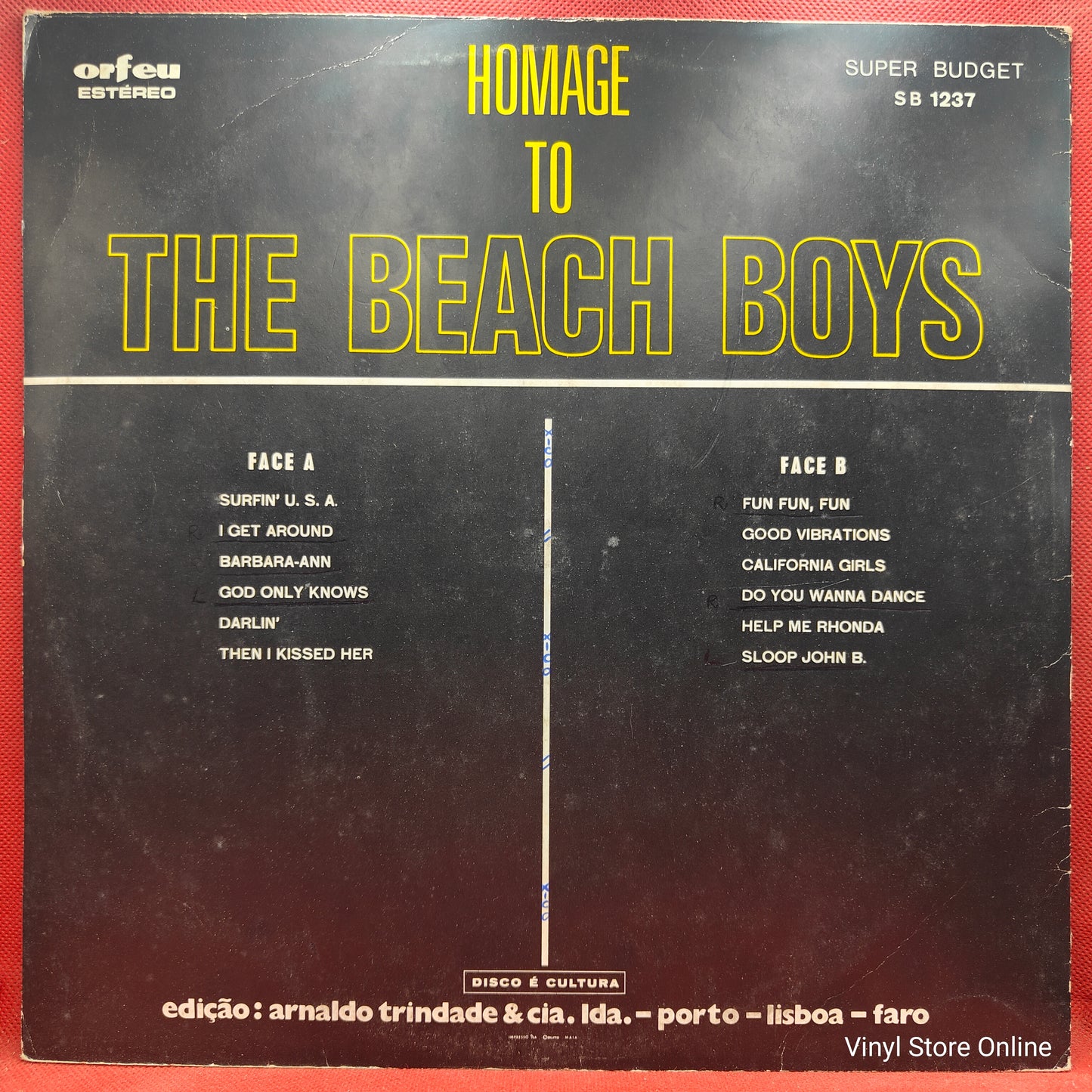 Unknown Artist ‎– Homage To The Beach Boys