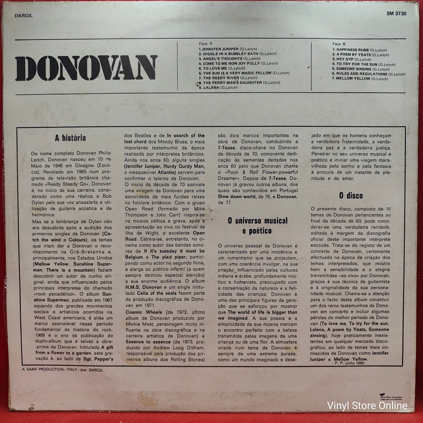 Donovan ‎– Donovan