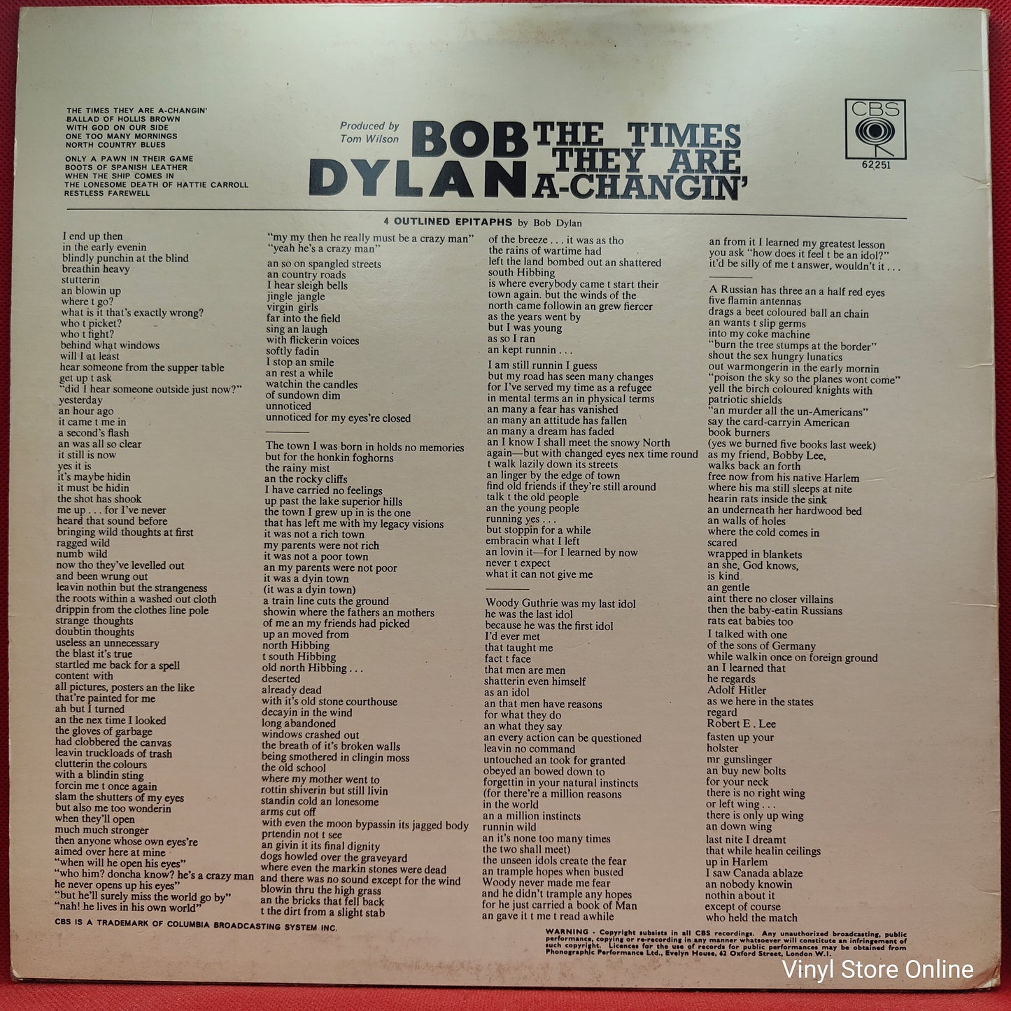 Bob Dylan ‎– Knocked Out Loaded