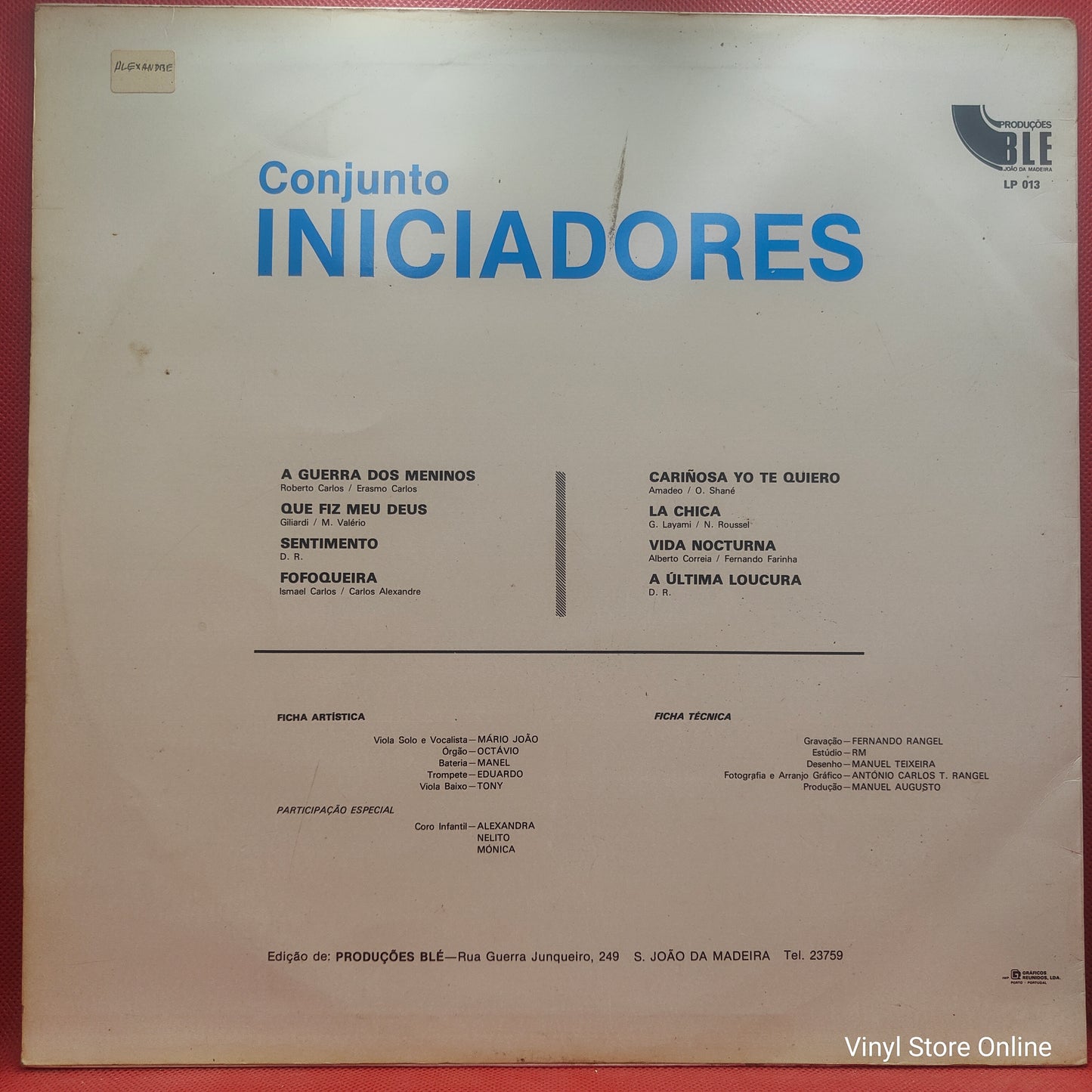 Conjunto Iniciadores ‎– A Guerra Dos Meninos