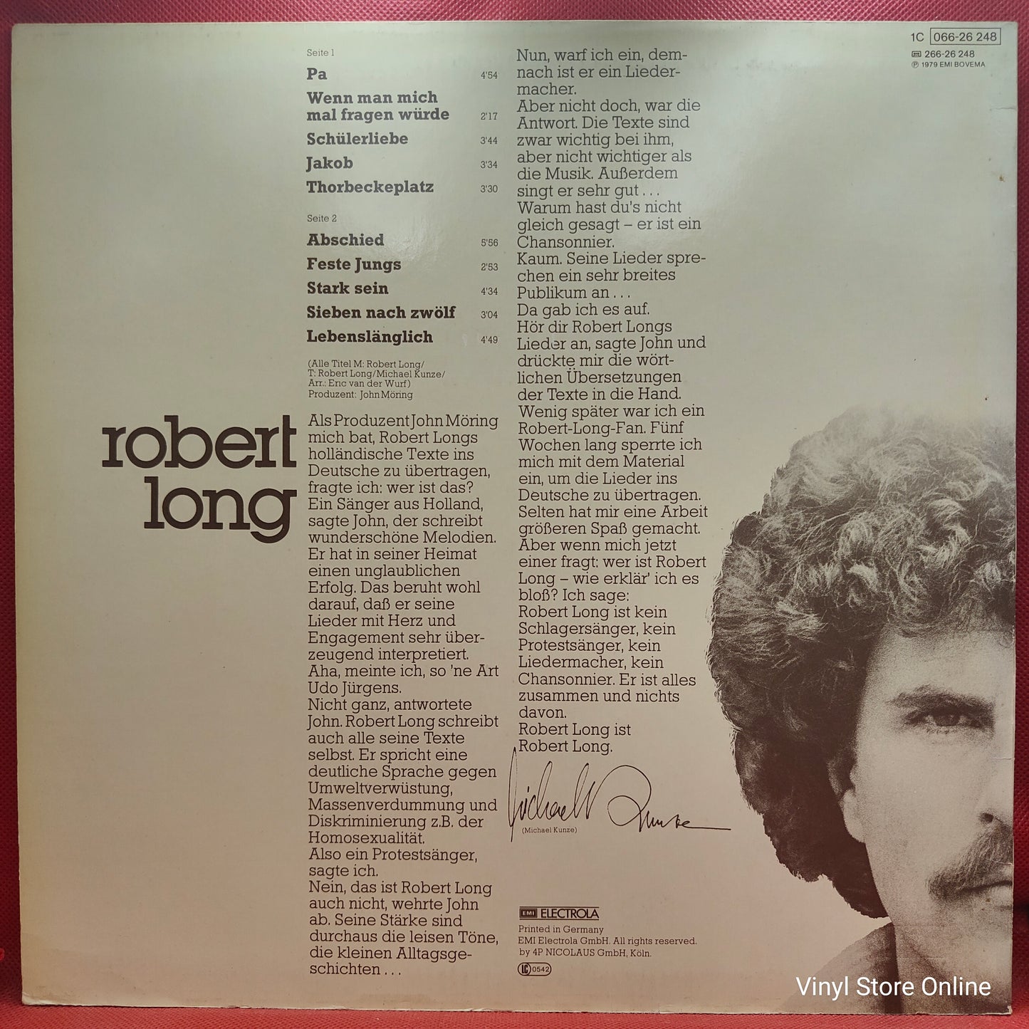 Robert Long ‎– Über Kurz Oder Lang