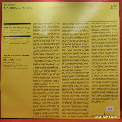 Tchaikovsky - Riccardo Muti, Philharmonia Orchestra ‎– Symphony No. 6 "Pathetique"