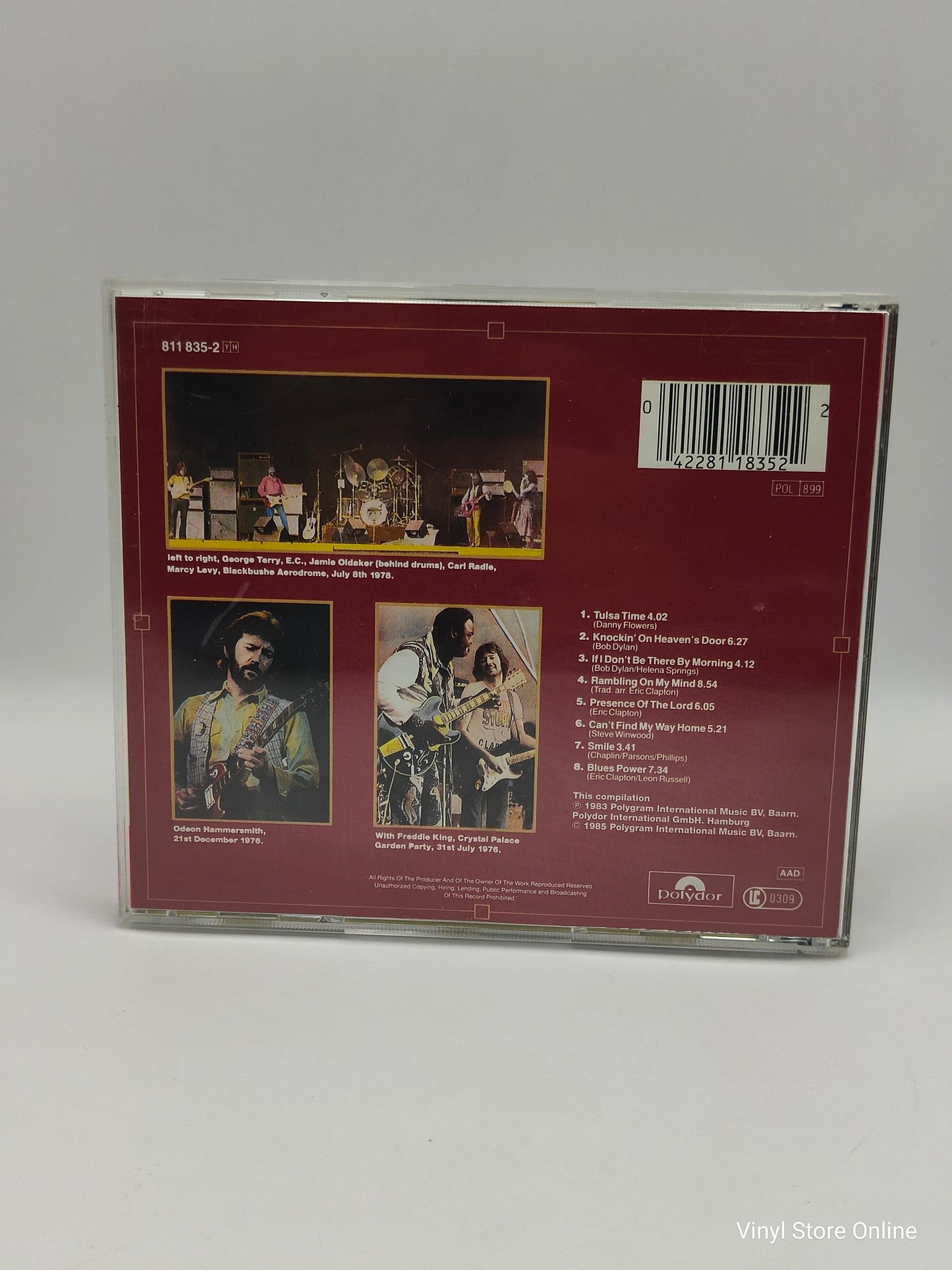 Eric Clapton ‎– Timepieces Vol. II - 'Live' In The Seventies