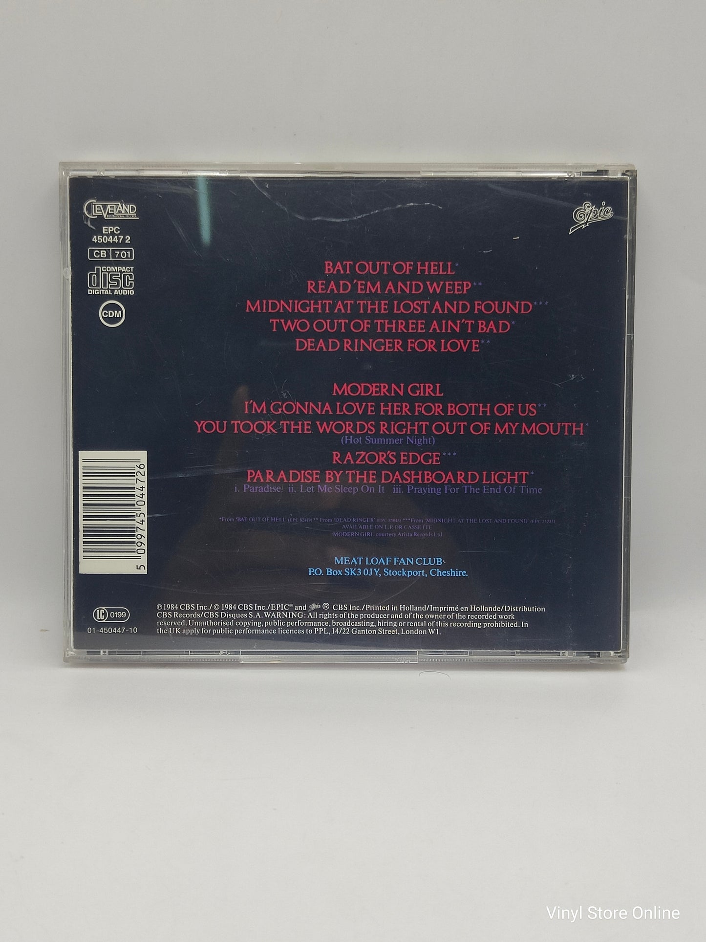 Meat Loaf ‎– Hits Out Of Hell