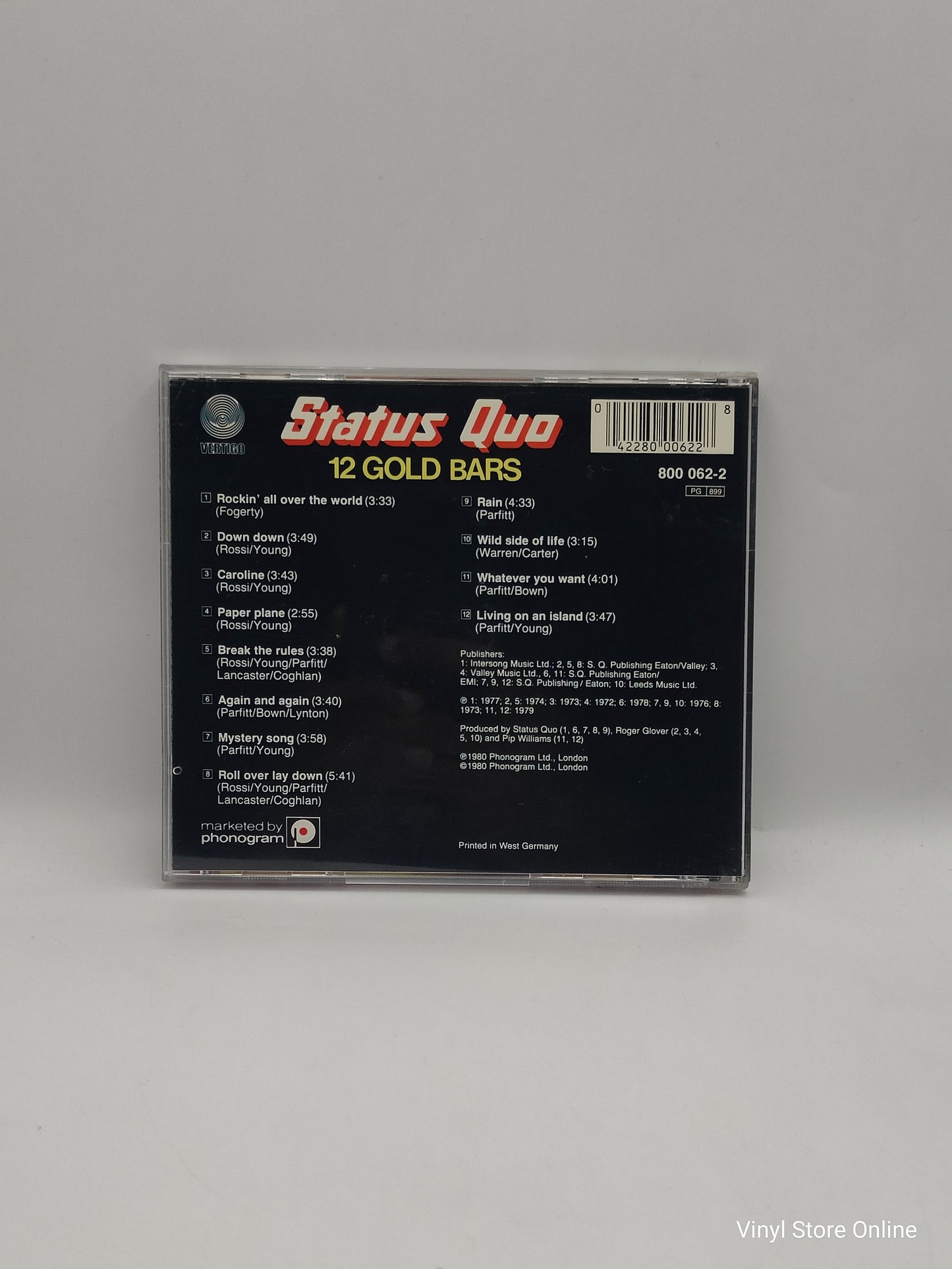 Status Quo ‎– 12 Gold Bars