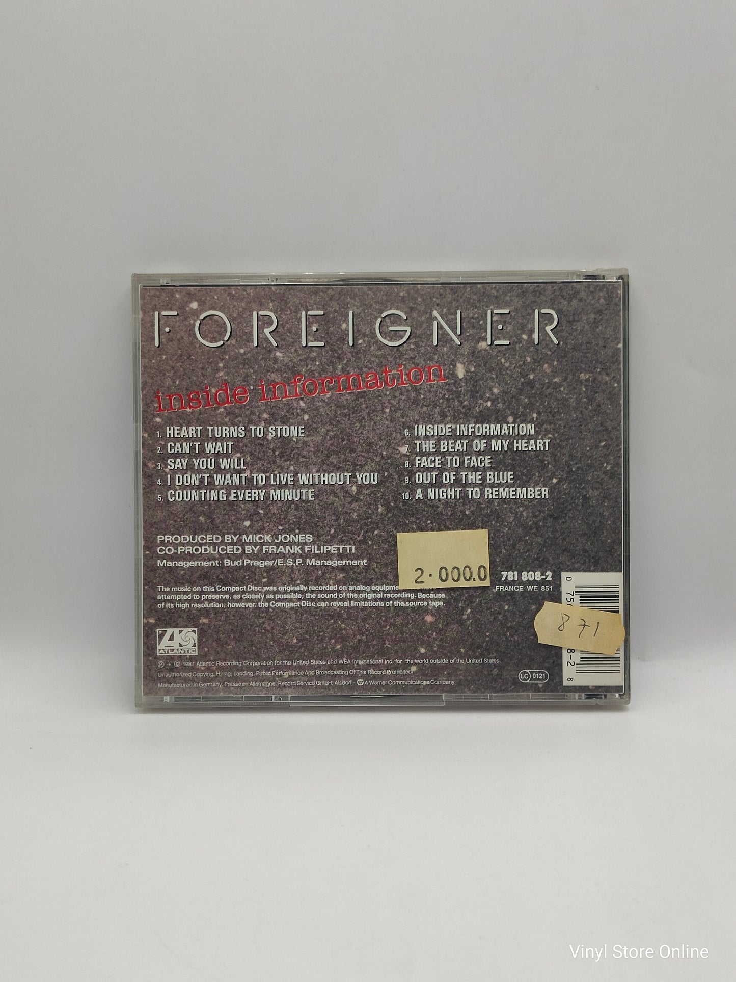 Foreigner ‎– Inside Information