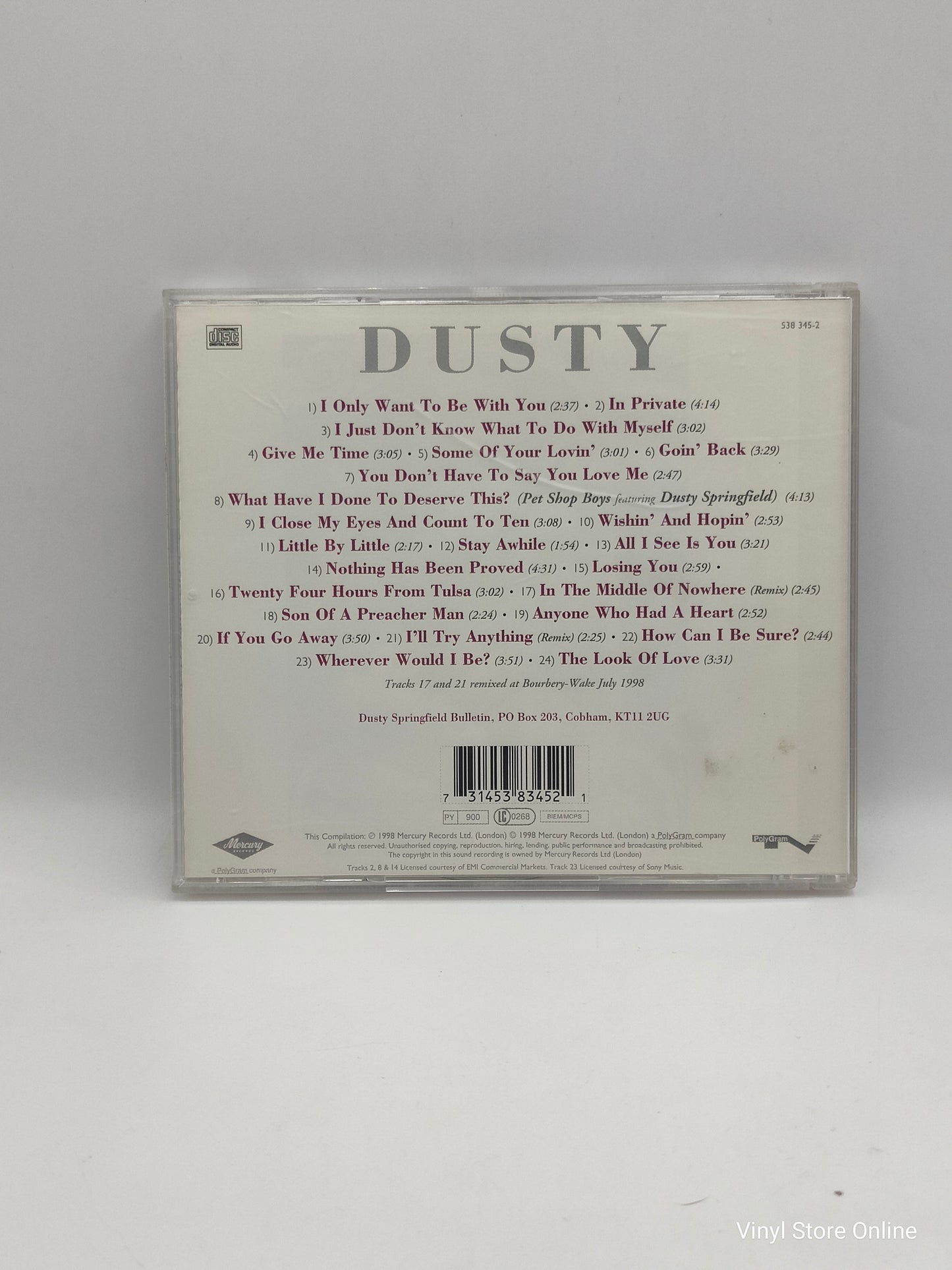 Dusty Springfield ‎– Dusty (The Very Best Of Dusty Springfield)