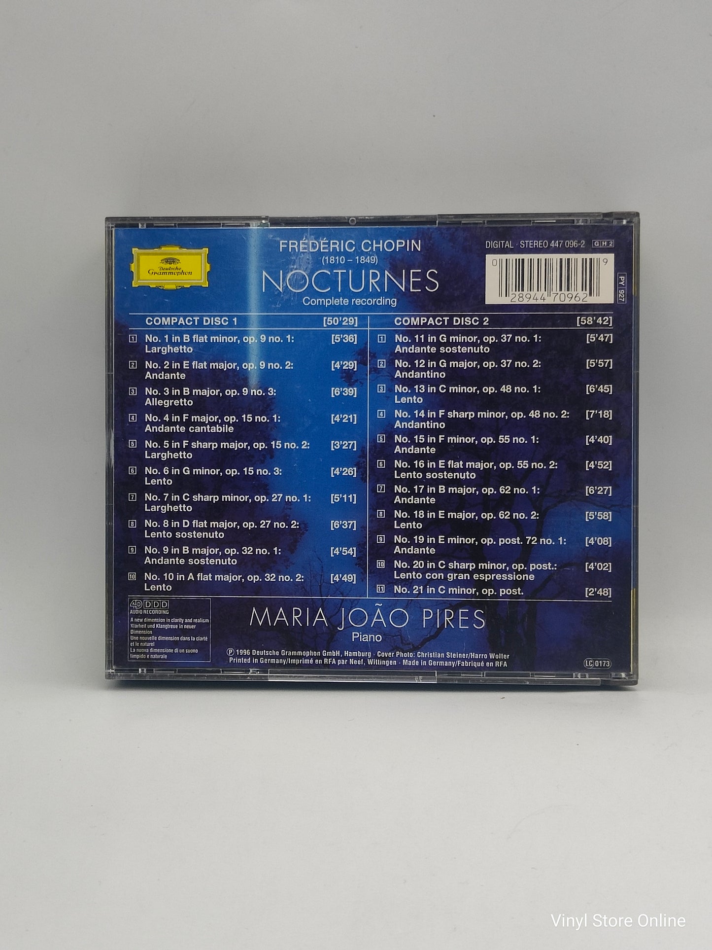 Chopin , Maria João Pires ‎– The Nocturnes