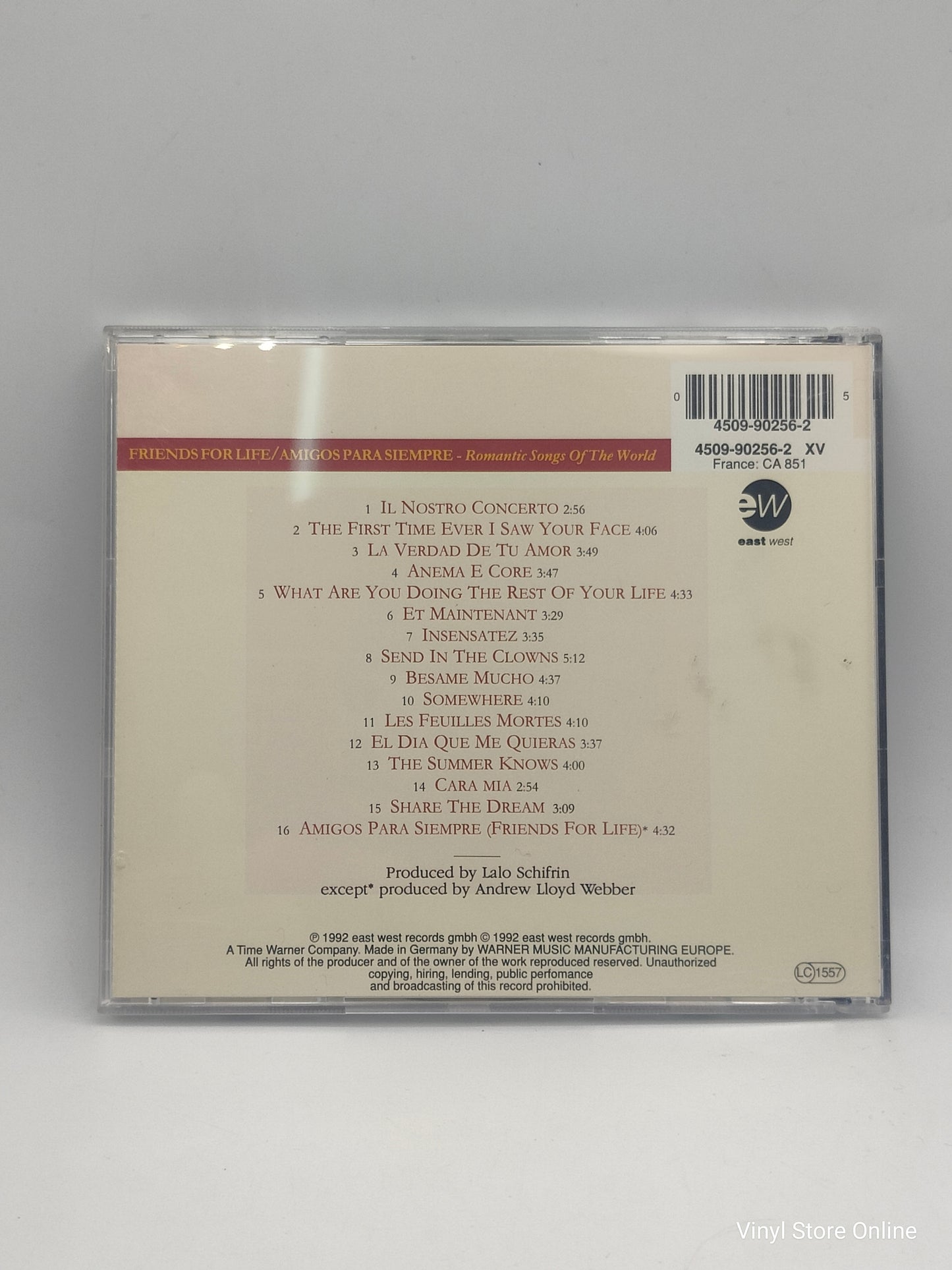 José Carreras ‎– Amigos Para Siempre/Friends For Life - Romantic Songs Of The World