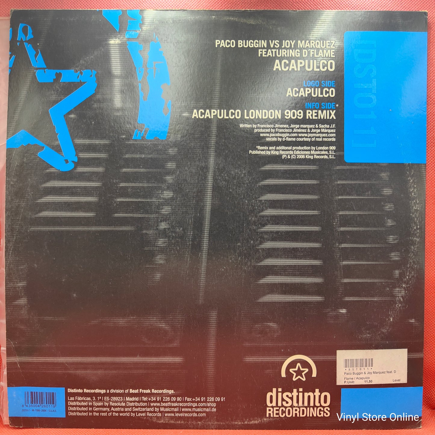 Paco Buggin vs Joy Marquez ft D'Flame ‎– Acapulco