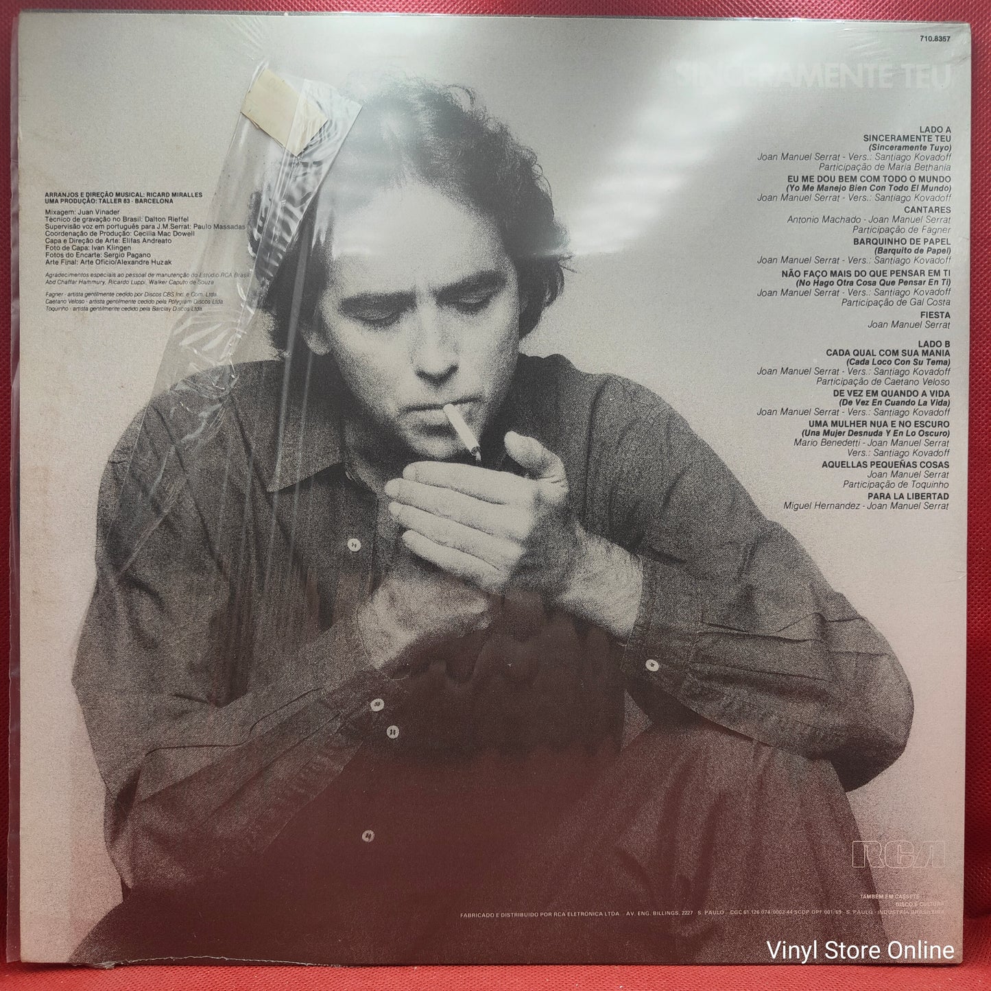 Joan Manuel Serrat ‎– Sinceramente Teu