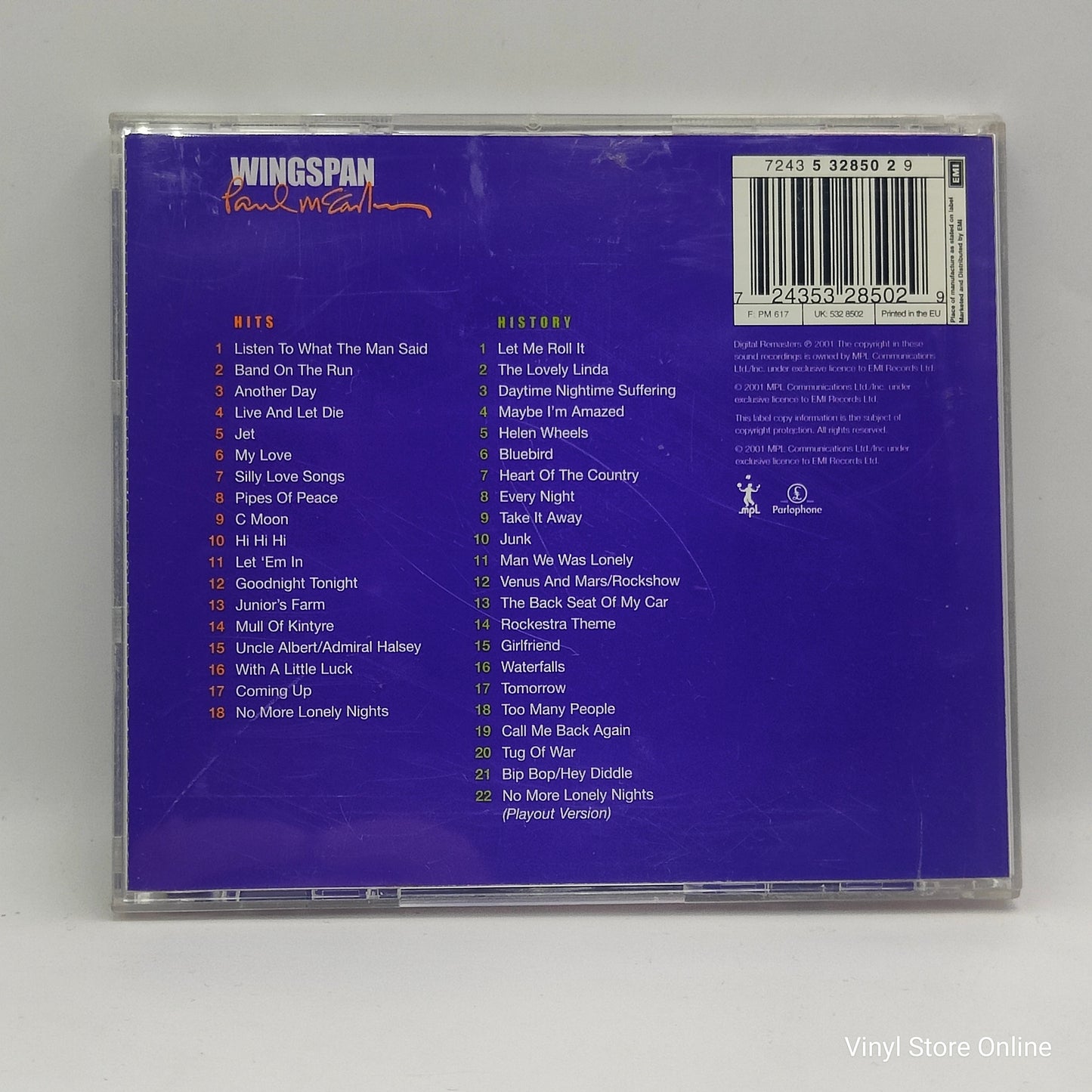 Paul McCartney ‎– Wingspan - Hits And History