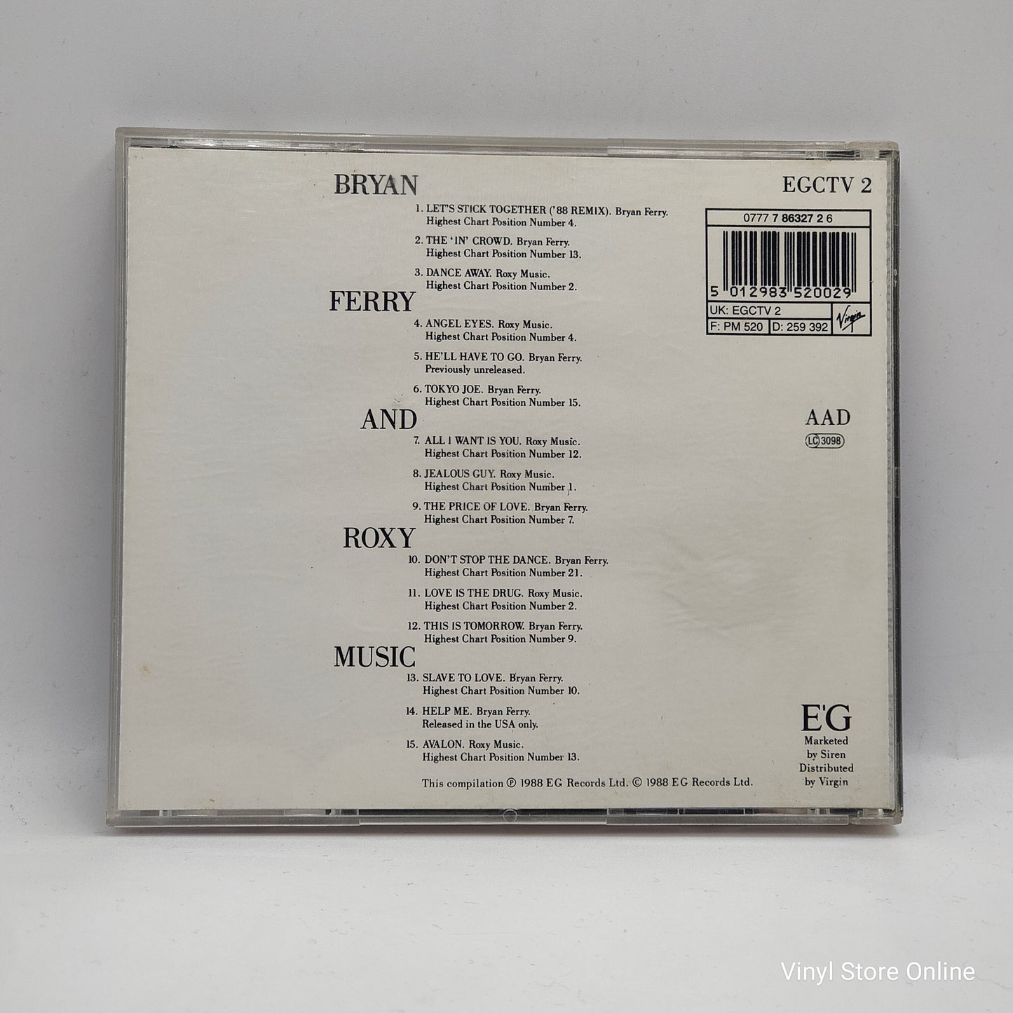 Bryan Ferry And Roxy Music ‎– The Ultimate Collection With Roxy Music