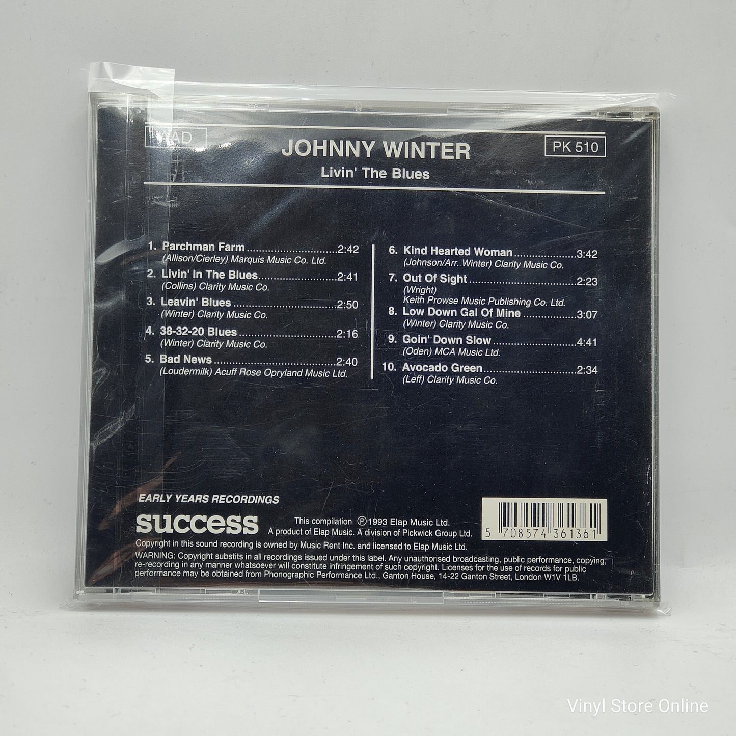Johnny Winter ‎– Livin' The Blues
