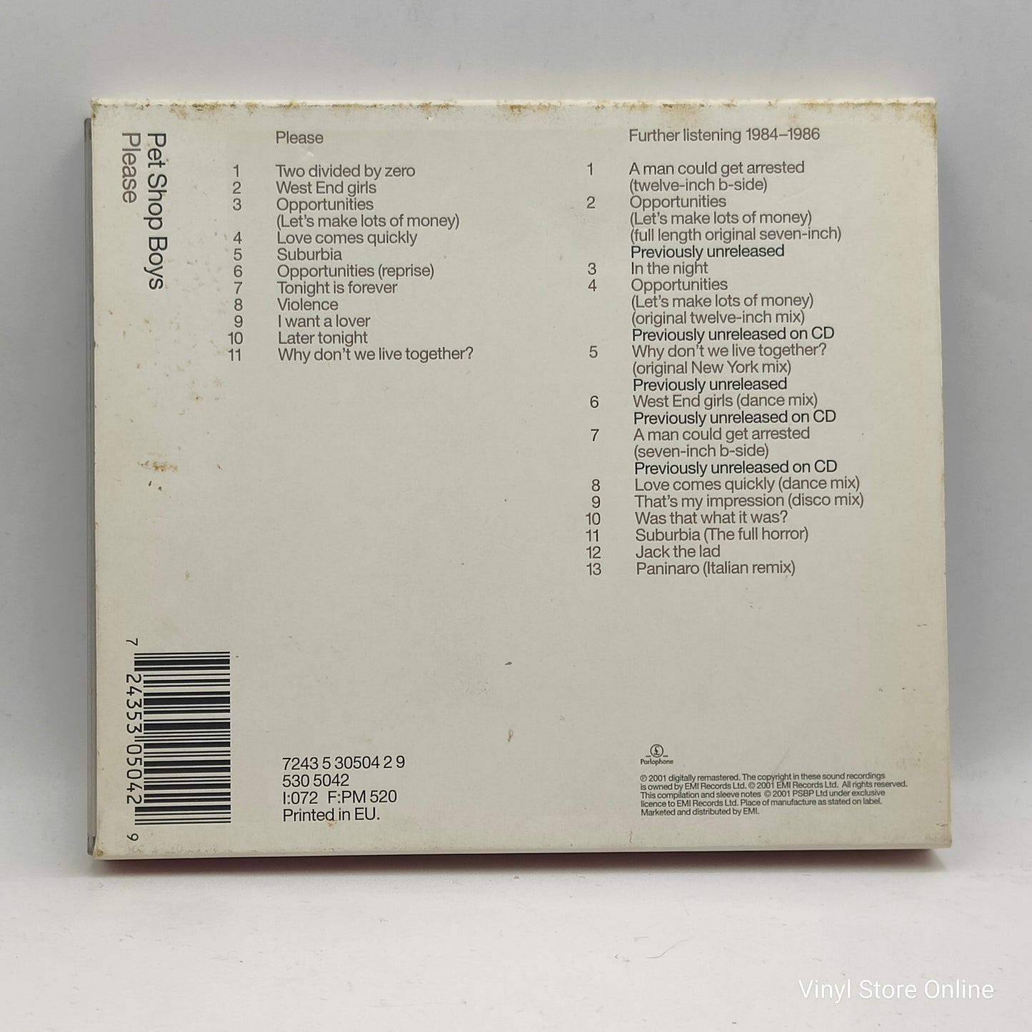 Pet Shop Boys ‎– Please / Further Listening 1984–1986