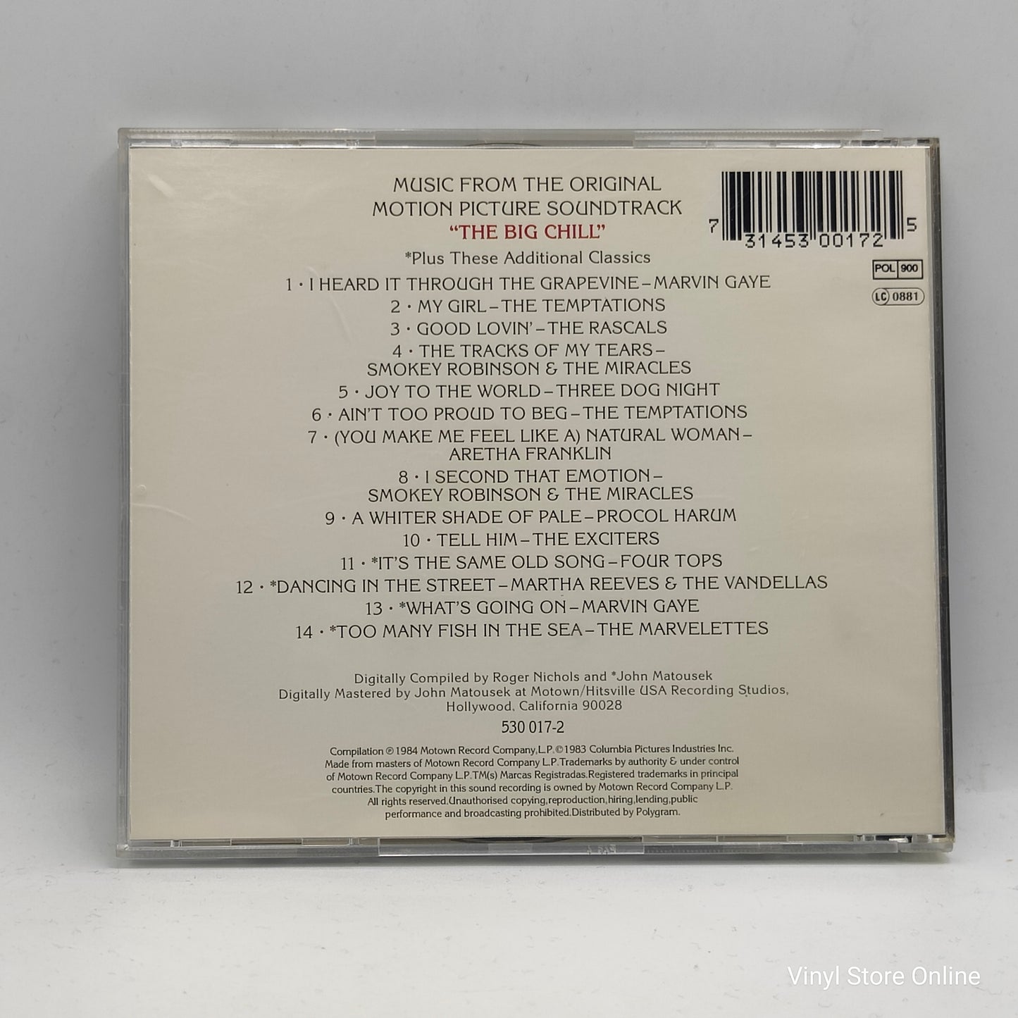 Various ‎– Music From The Original Motion Picture Soundtrack "The Big Chill"