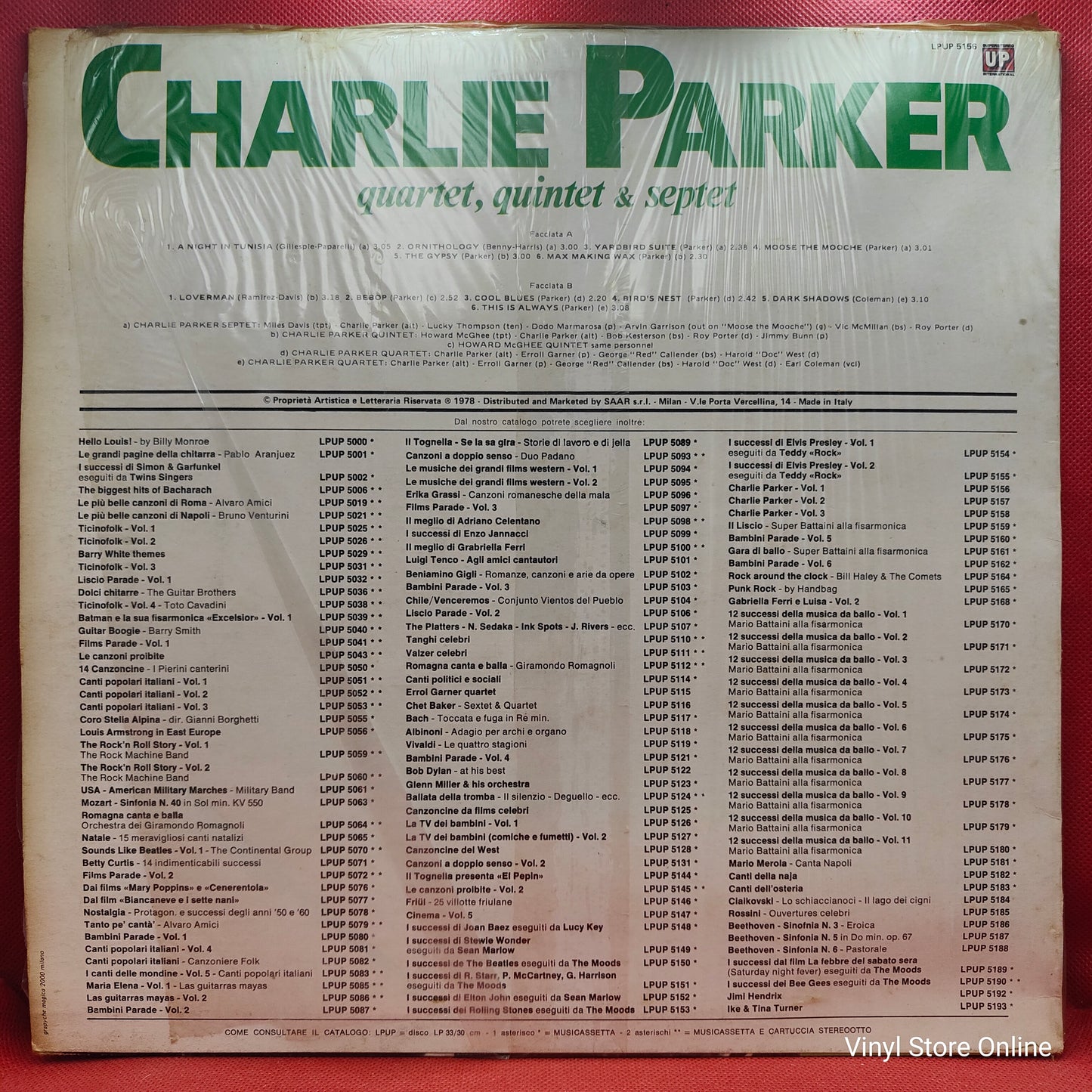 Charlie Parker ‎– Charlie Parker Quartet, Quintet & Septet (Volume 1)